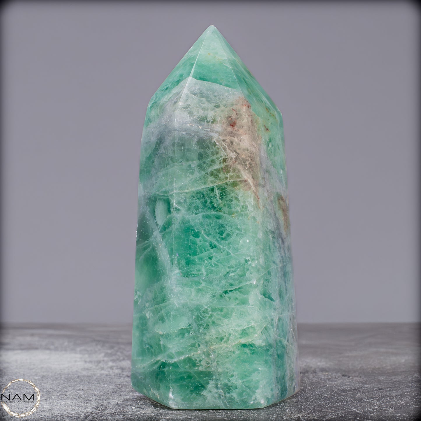Natürlicher Grüner Fluorit-Kristall Obelisk -549,17g