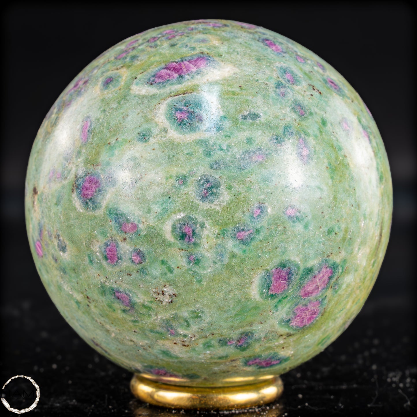 Natürliche Rubin in Fuchsit und Kyanit als Kugel - 403,25g - 64mm