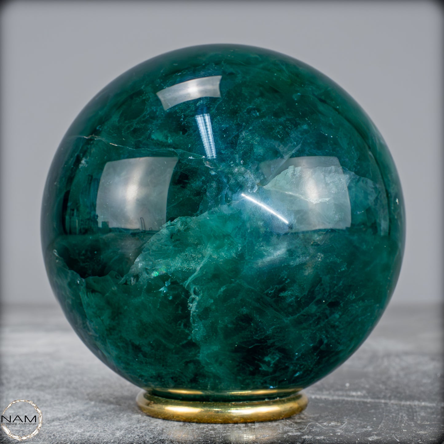 Natürliche Grüne Fluorit Kristallkugel, Spitzenqualität -1146,67g