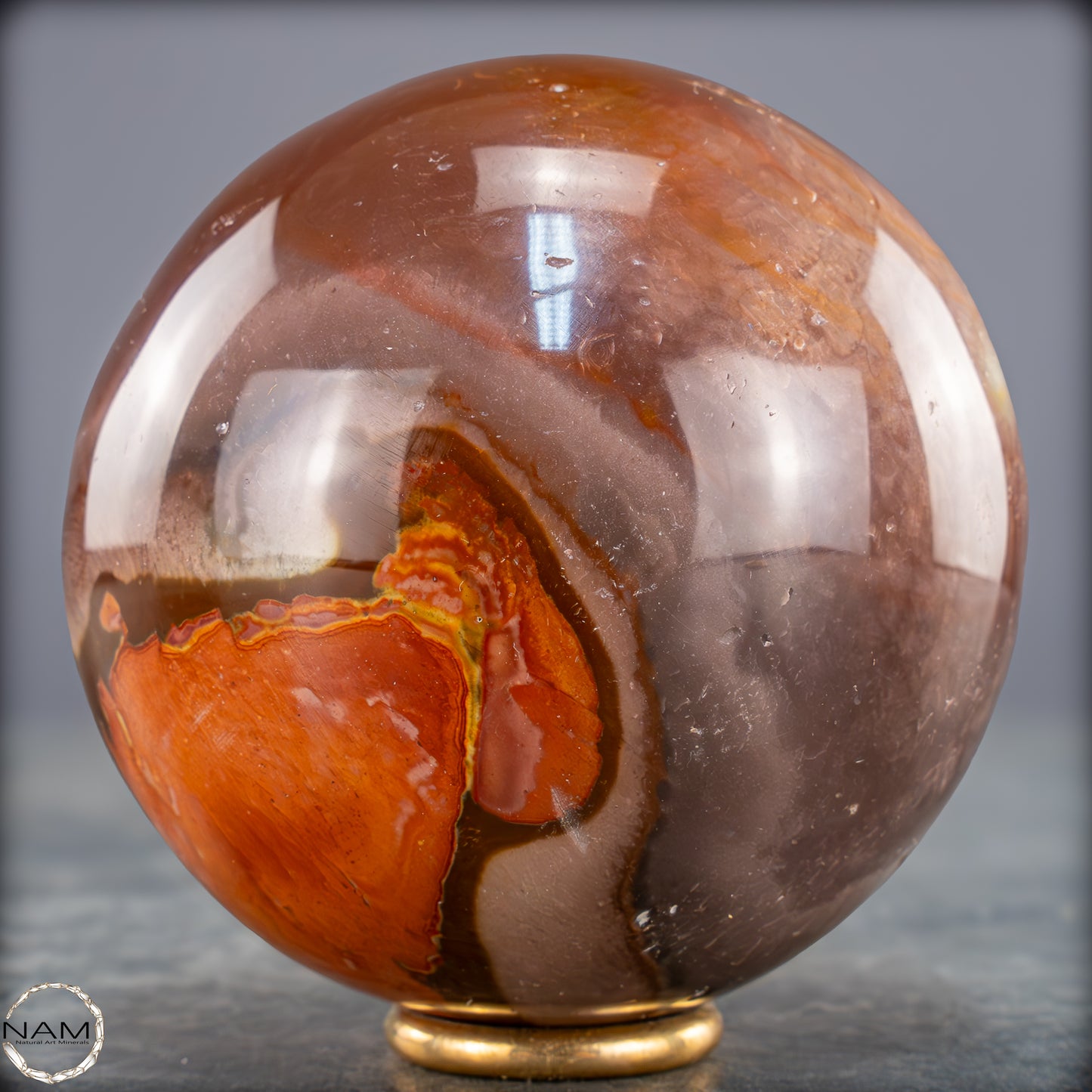 Natürliche Polychrome Jaspis Kristall-Kugel - 664,25g - 79mm