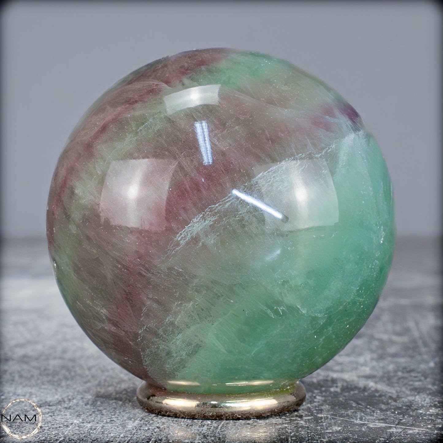 Natürliche Lila-Grüne Fluorit Kugel, China -313,13g