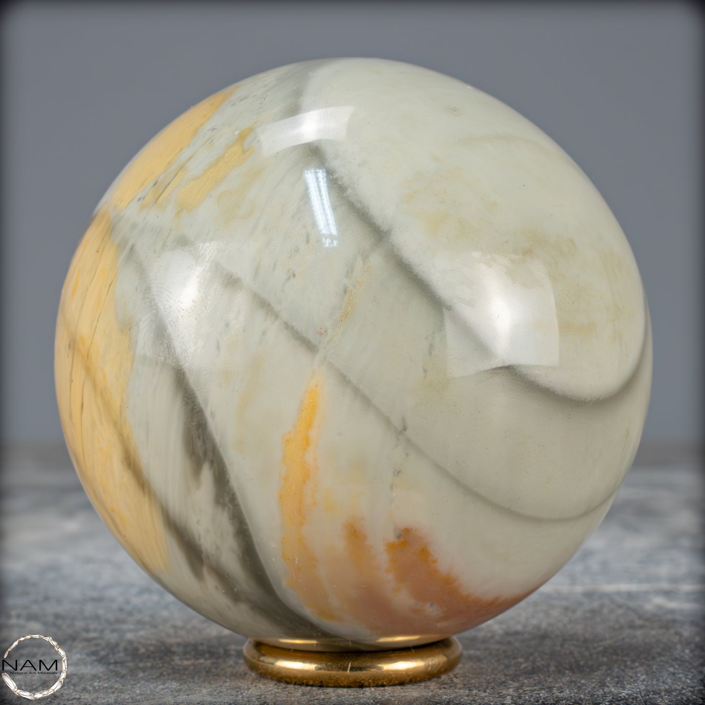 Natürliche Polychrome Jaspis Kristall-Kugel - 566,09g - 74mm