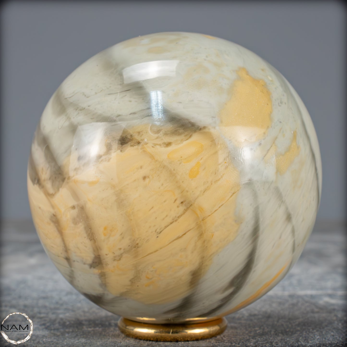 Natürliche Polychrome Jaspis Kristall-Kugel - 566,09g - 74mm