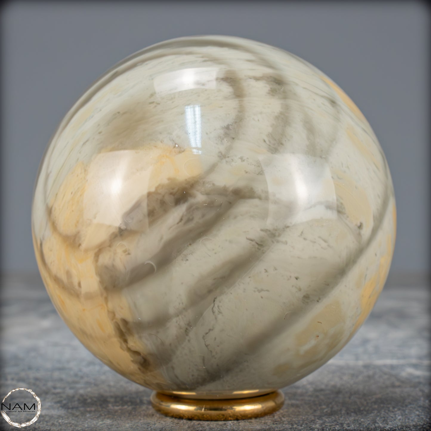 Natürliche Polychrome Jaspis Kristall-Kugel - 566,09g - 74mm