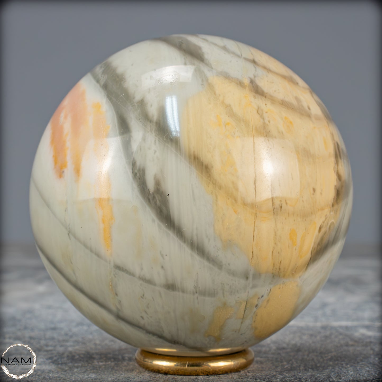 Natürliche Polychrome Jaspis Kristall-Kugel - 566,09g - 74mm