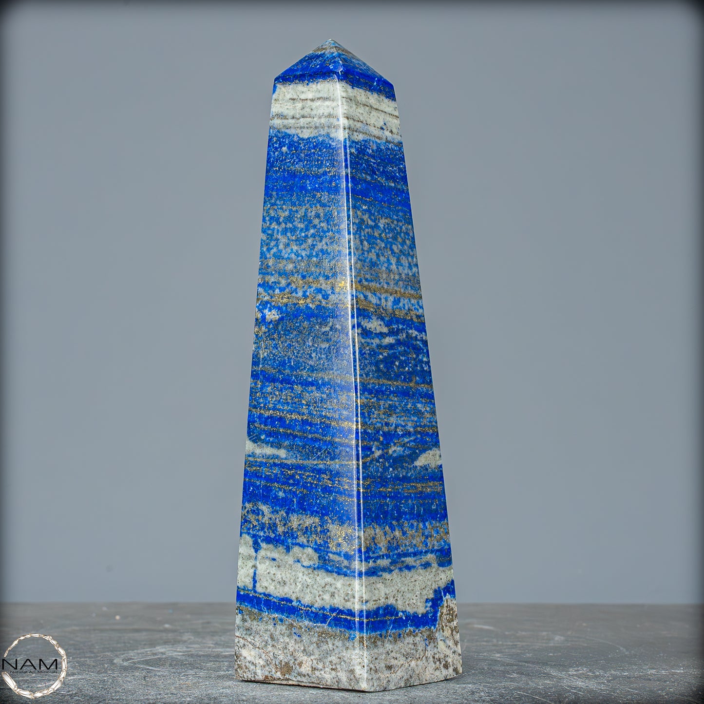 Natürlicher Königsblauer Lapislazuli Kristall-Obelisk, Spitzenqualität - 611,82g