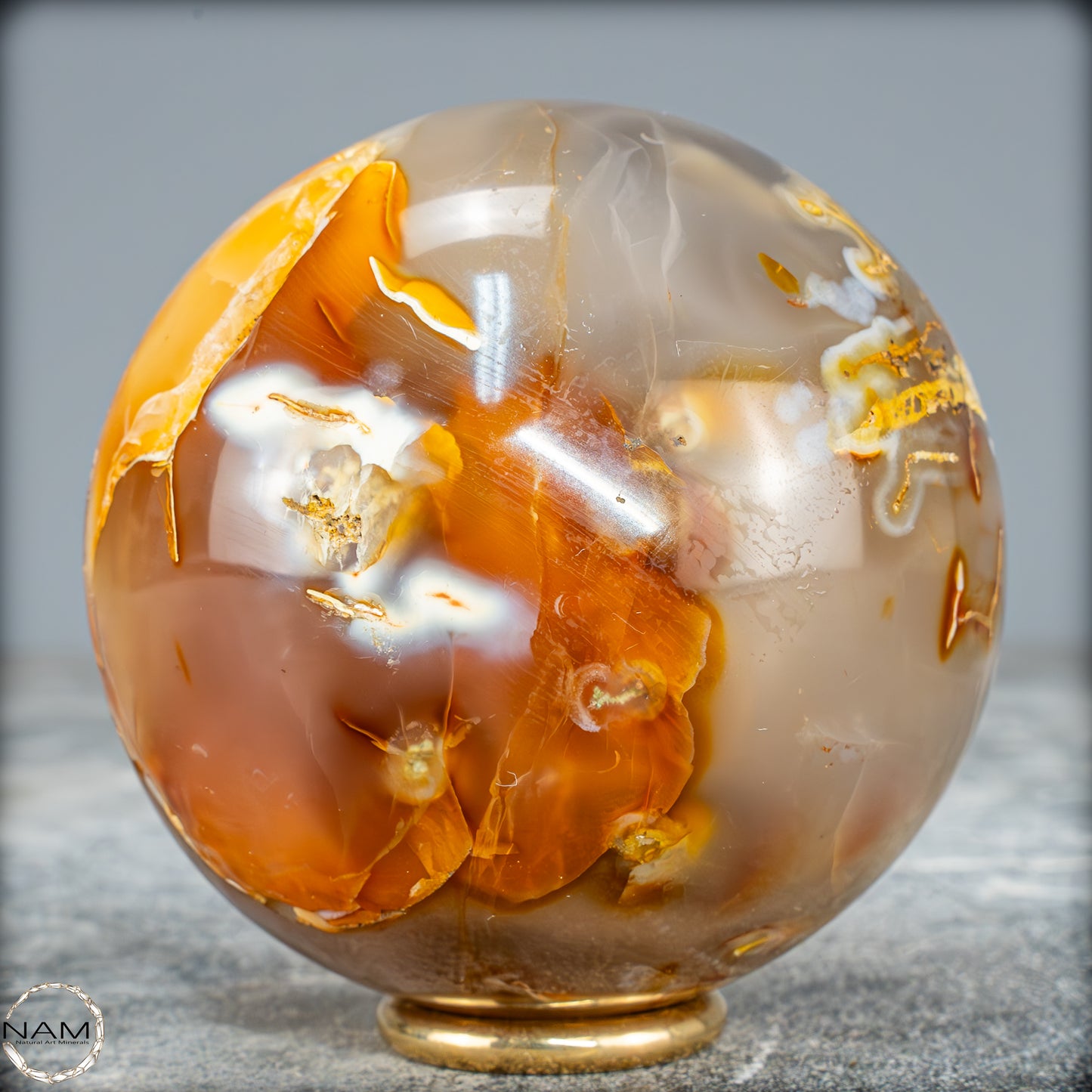 Natürliche Mehrfabige Carneol Kristall Kugel - 509,64g - 72mm