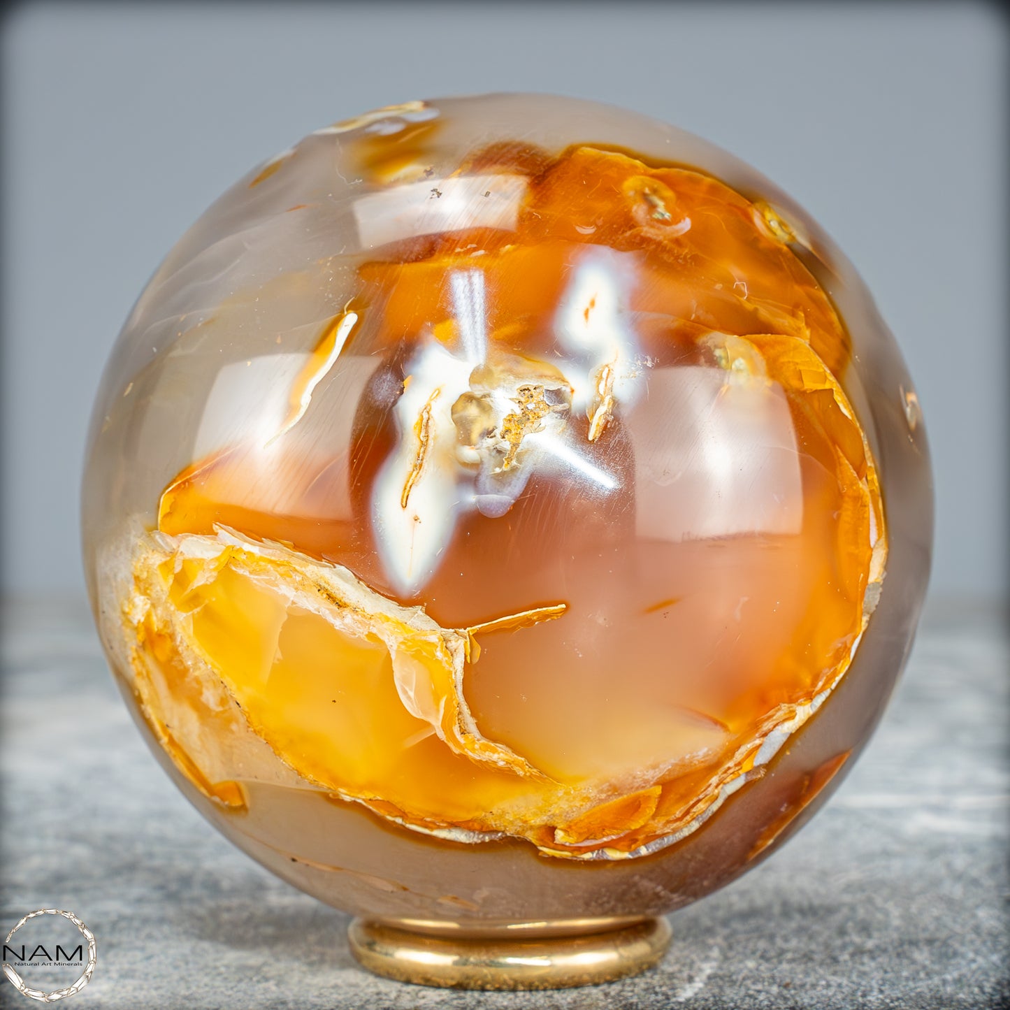 Natürliche Mehrfabige Carneol Kristall Kugel - 509,64g - 72mm