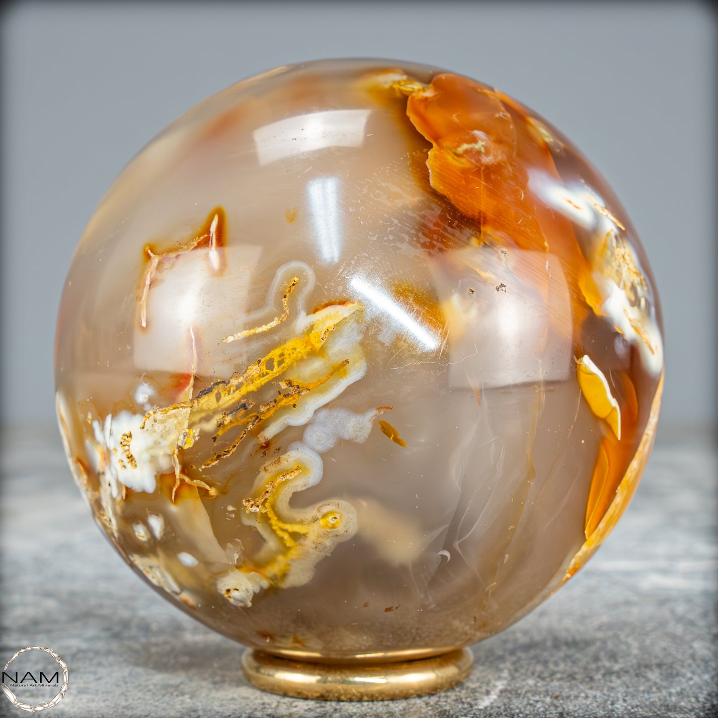 Natürliche Mehrfabige Carneol Kristall Kugel - 509,64g - 72mm