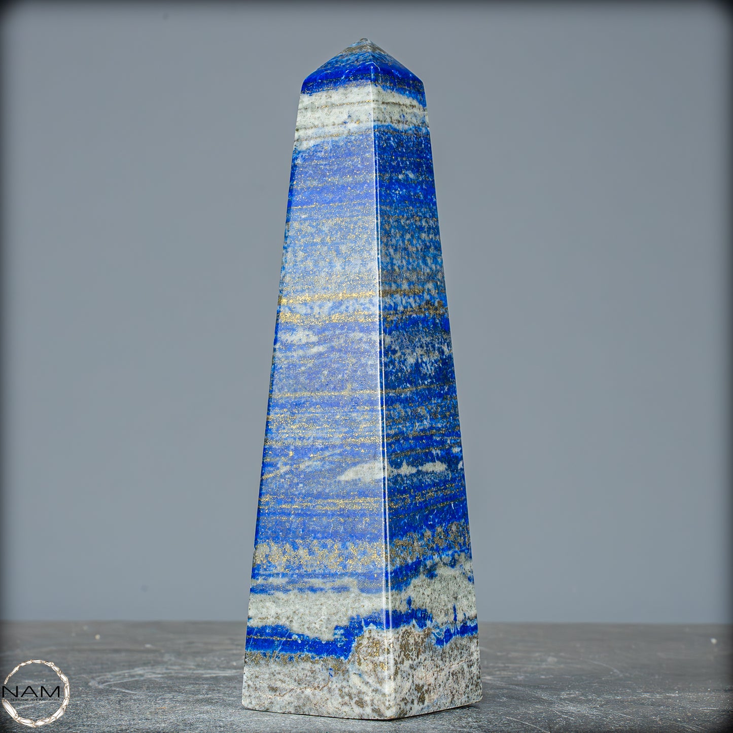 Natürlicher Königsblauer Lapislazuli Kristall-Obelisk, Spitzenqualität - 611,82g