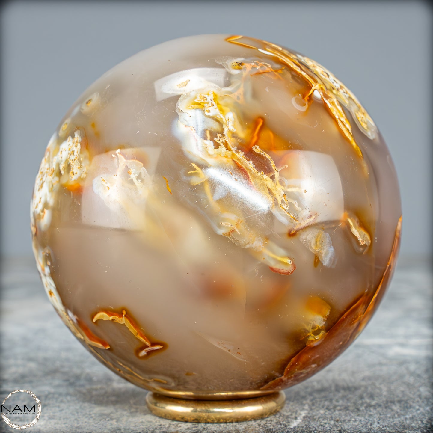 Natürliche Mehrfabige Carneol Kristall Kugel - 509,64g - 72mm