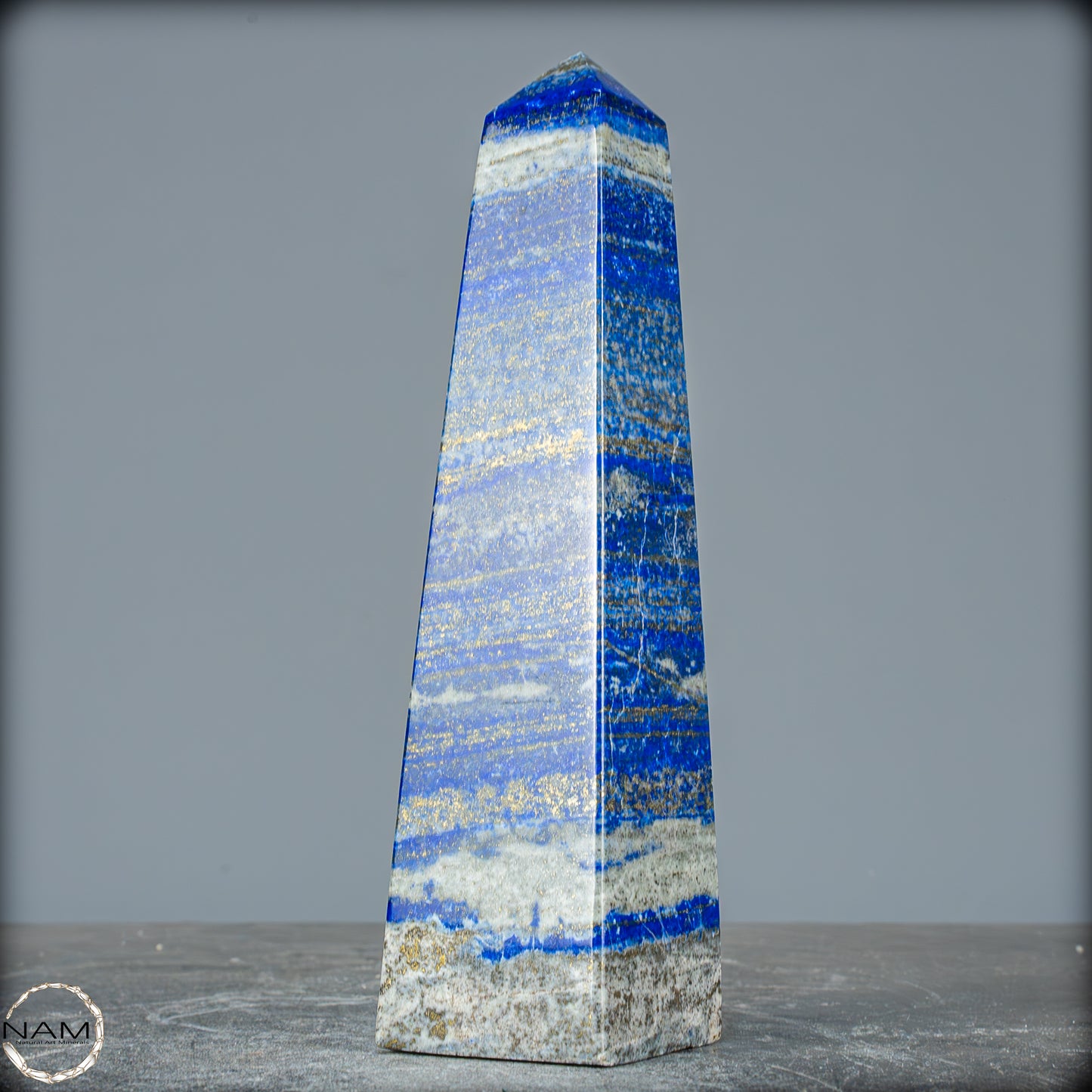 Natürlicher Königsblauer Lapislazuli Kristall-Obelisk, Spitzenqualität - 611,82g