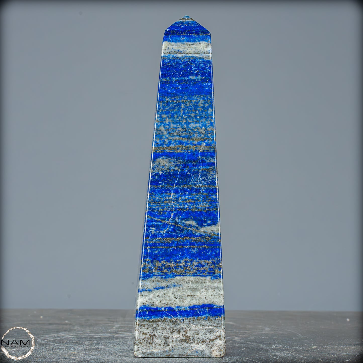 Natürlicher Königsblauer Lapislazuli Kristall-Obelisk, Spitzenqualität - 611,82g