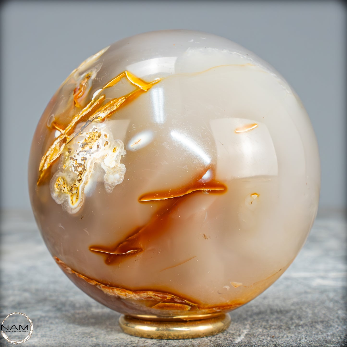 Natürliche Mehrfabige Carneol Kristall Kugel - 509,64g - 72mm