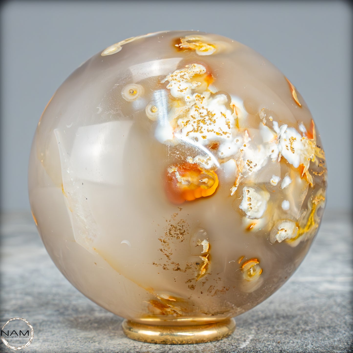 Natürliche Mehrfabige Carneol Kristall Kugel - 509,64g - 72mm