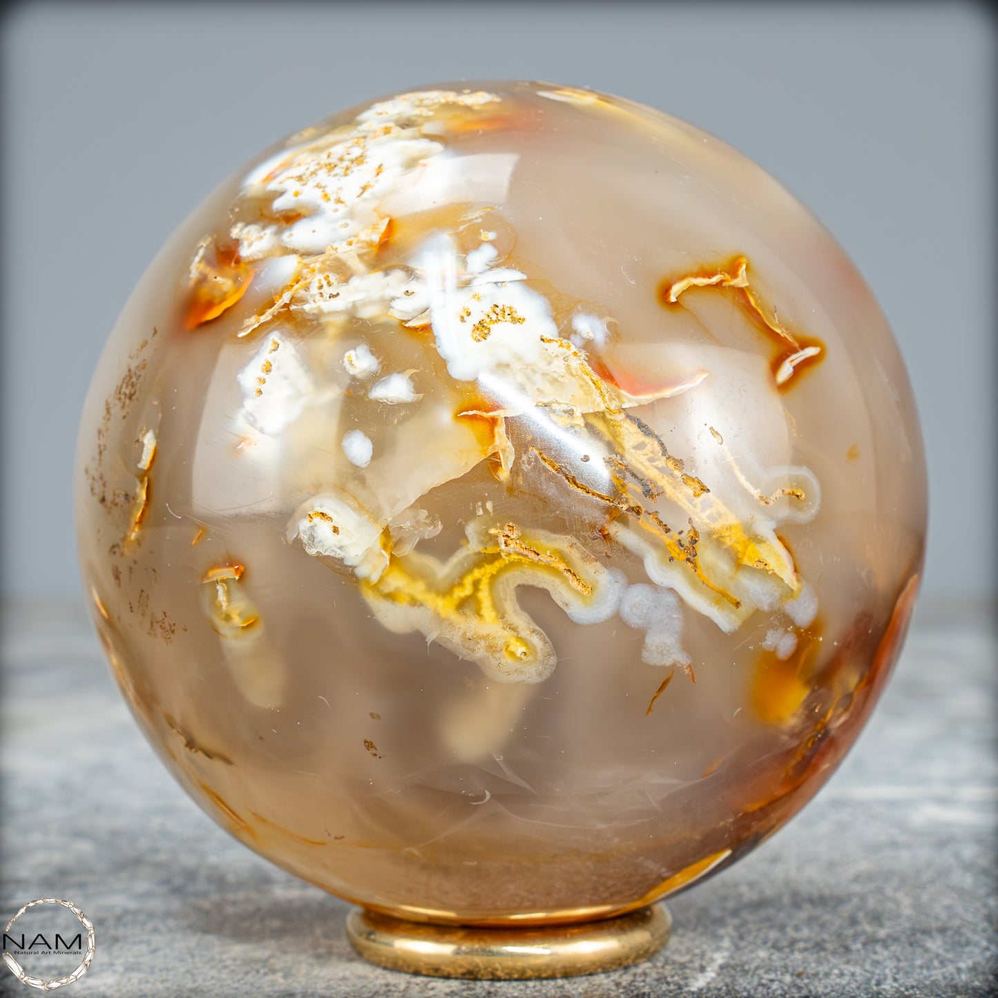 Natürliche Mehrfabige Carneol Kristall Kugel - 509,64g - 72mm
