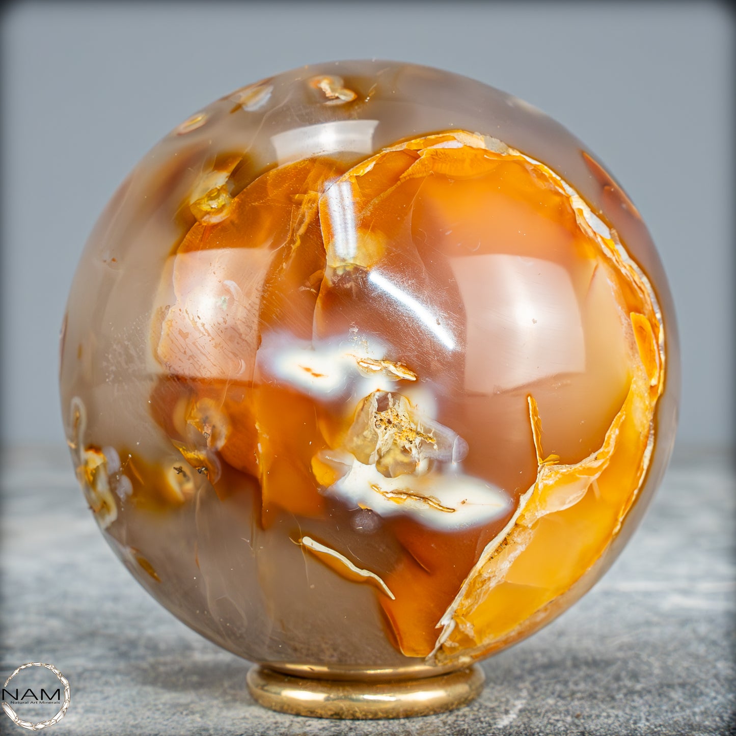 Natürliche Mehrfabige Carneol Kristall Kugel - 509,64g - 72mm