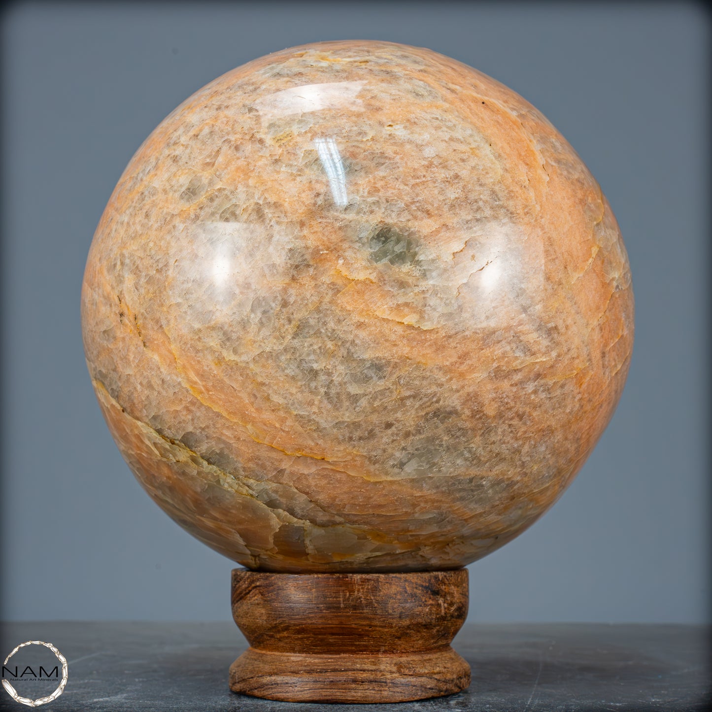 Natürliche Große Pfirsich-Mondstein Kugel - 6983,51g - 177mm