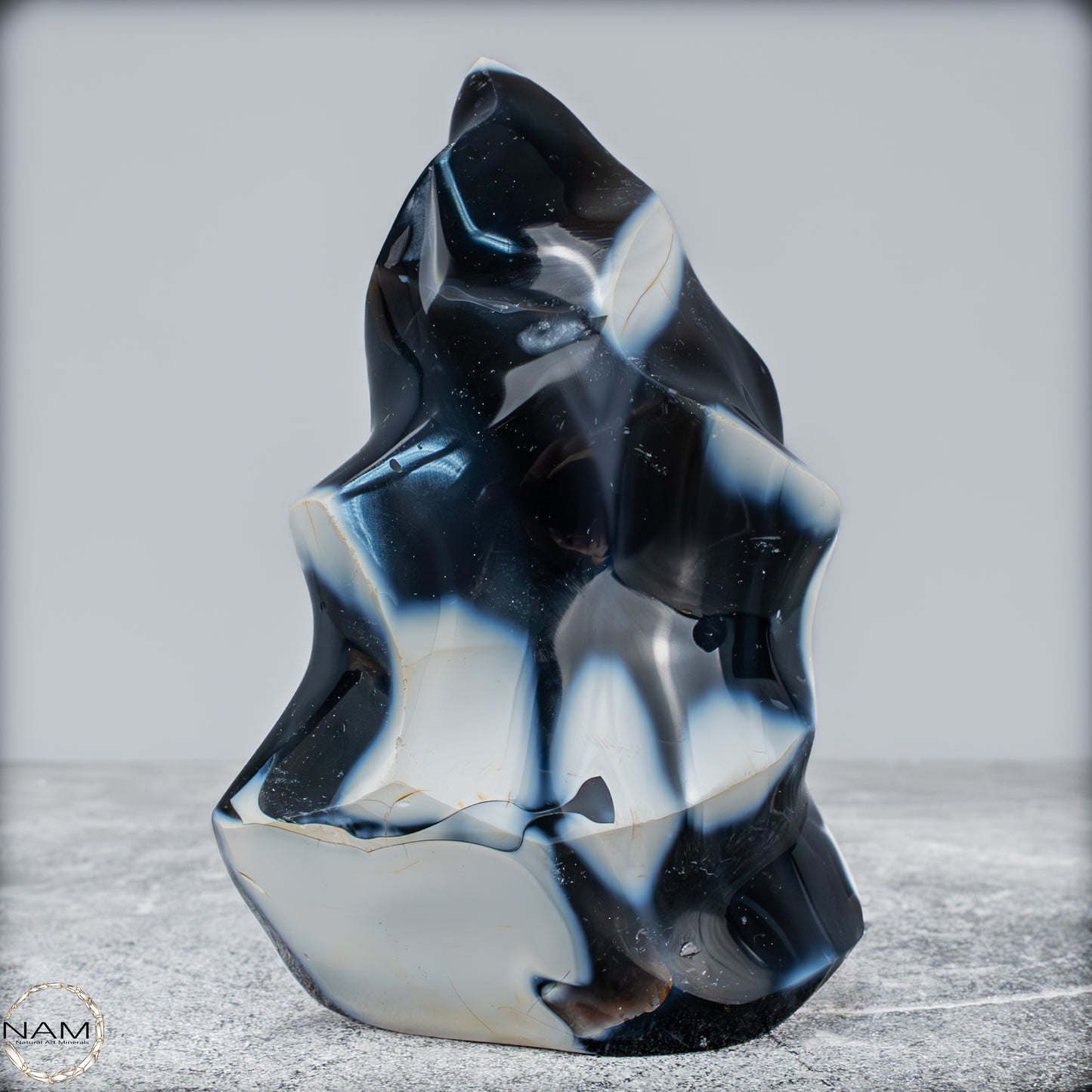 Natürliche Orca-Achat Kristall Flamme aus Brasilien -1044,71g