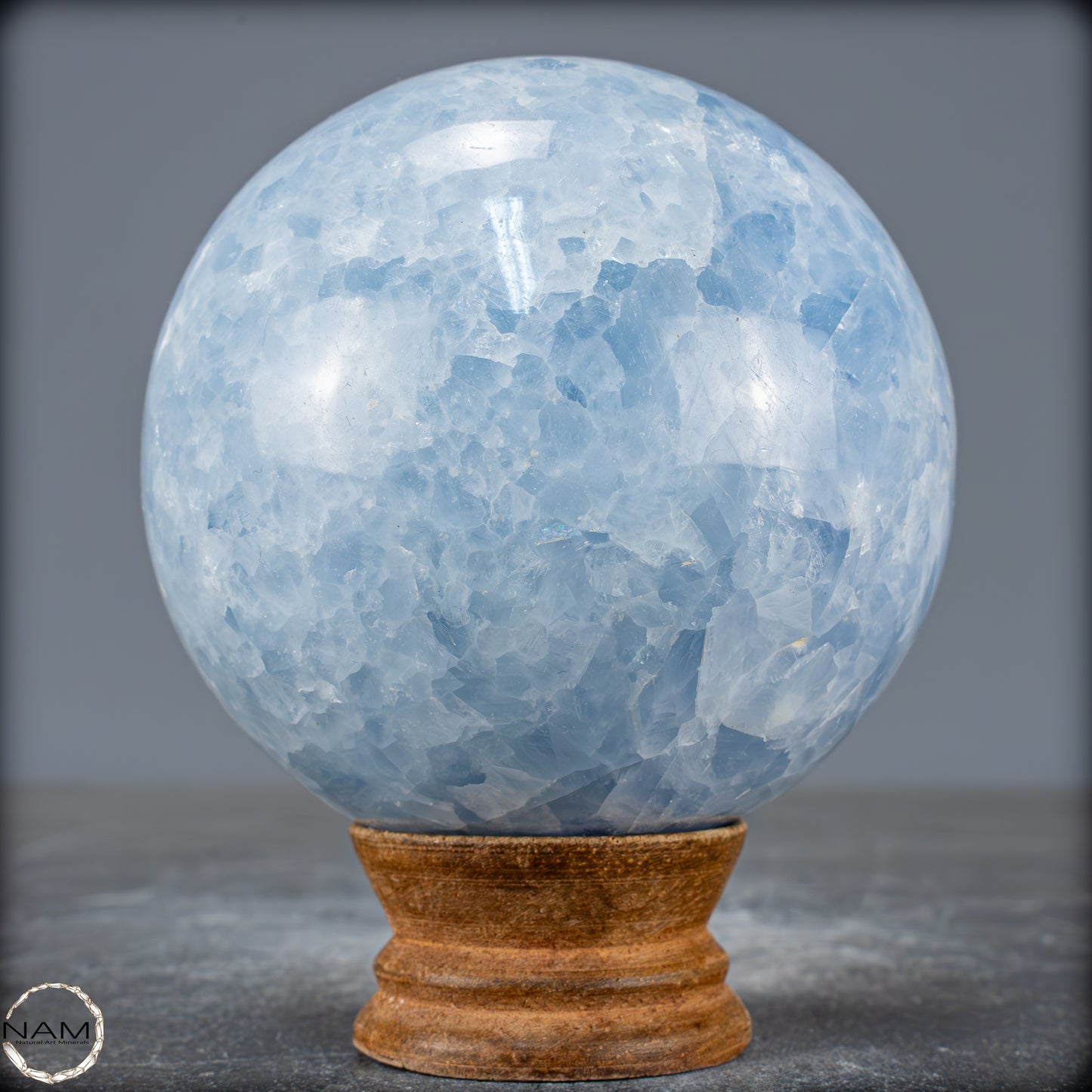 Natürliche Blaue Calcit-Kristall Kugel - 923,55g - 86mm