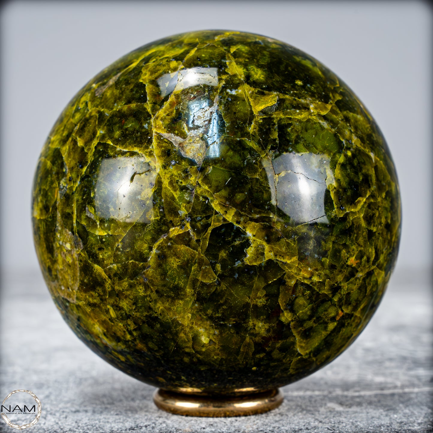 Natürliche Grüne Opal-Kristall Kugel - 539,75g