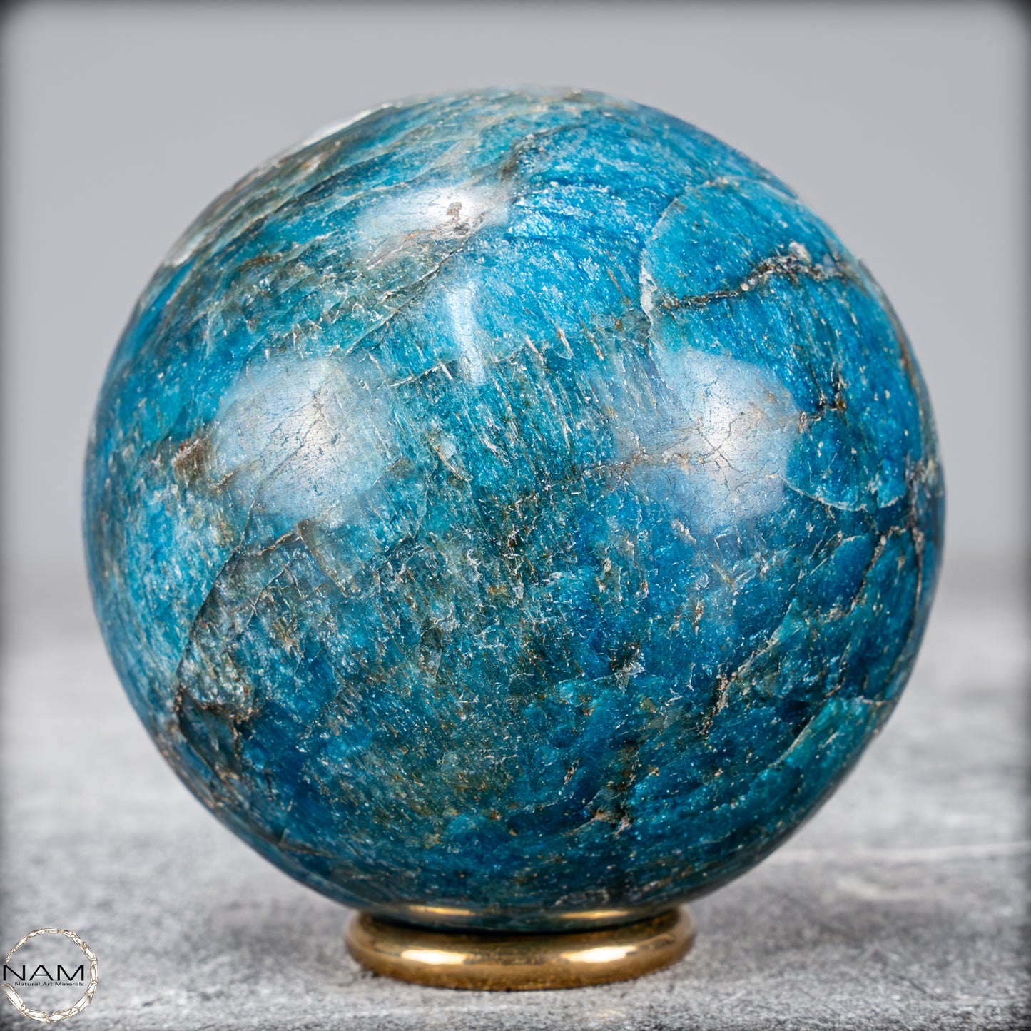 Natürliche Blaue Apatit-Kristall Kugel -495,51g