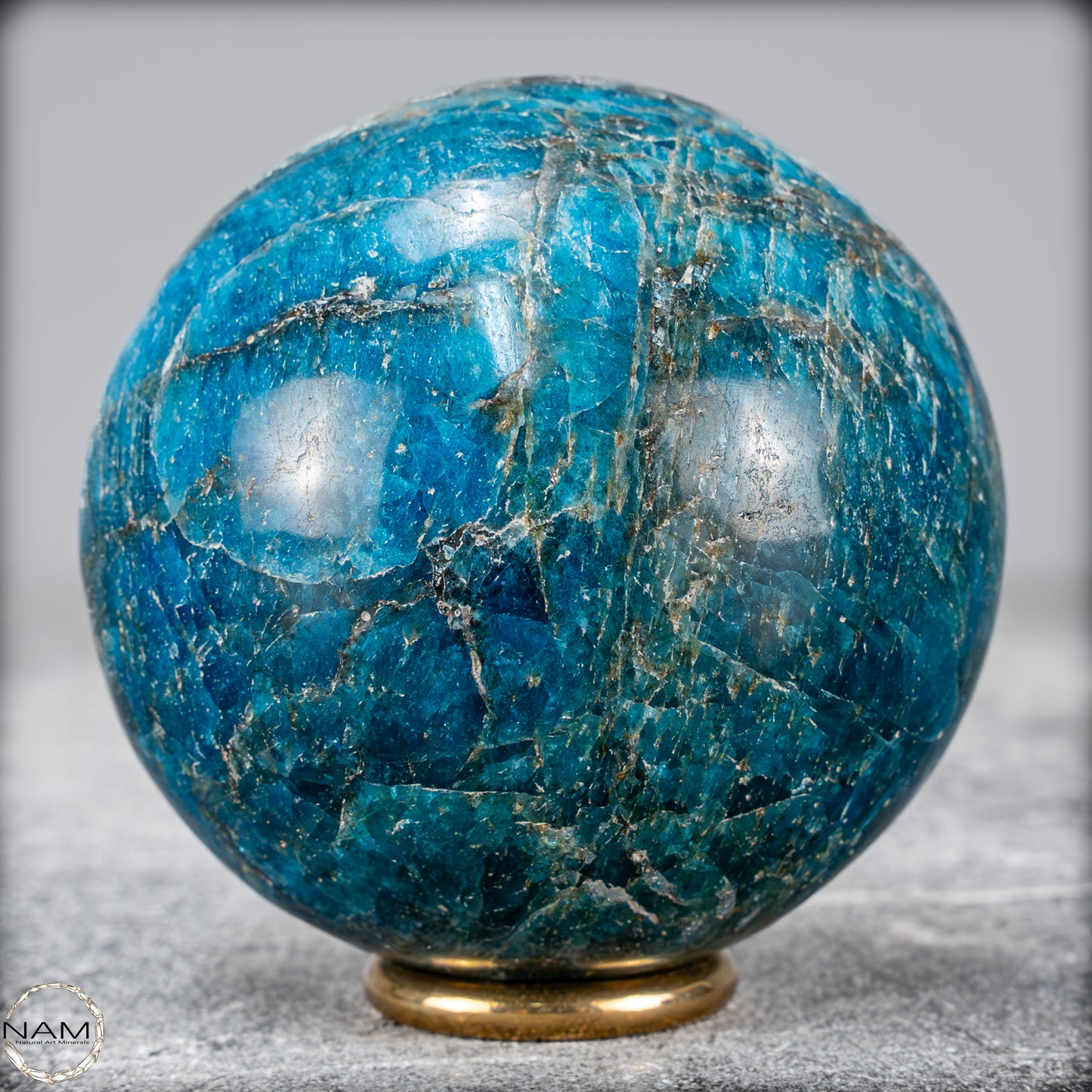 Natürliche Blaue Apatit-Kristall Kugel -495,51g