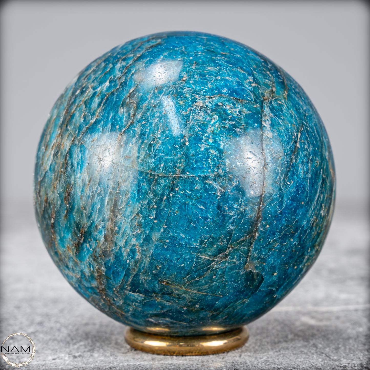 Natürliche Blaue Apatit-Kristall Kugel -495,51g