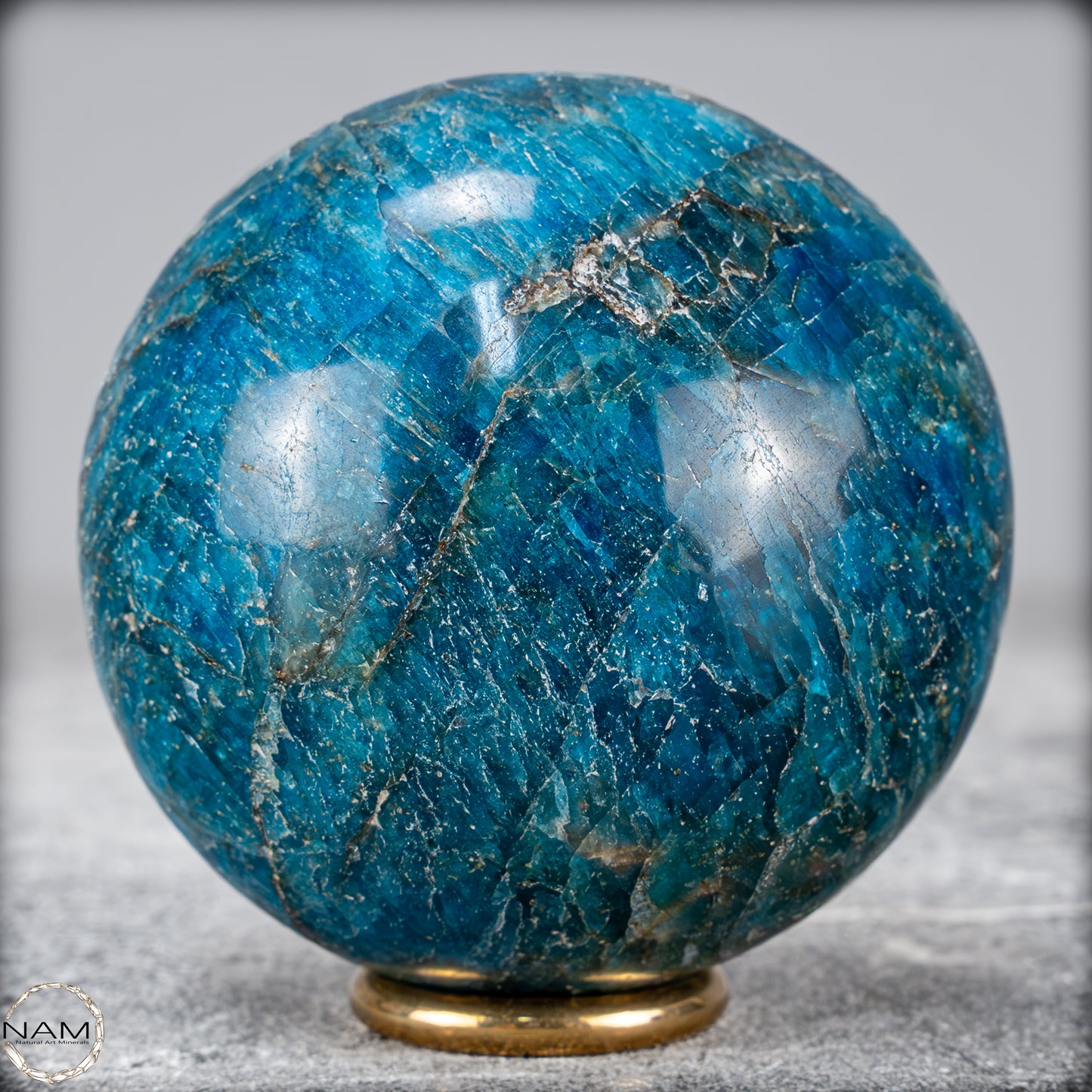 Natürliche Blaue Apatit-Kristall Kugel -495,51g