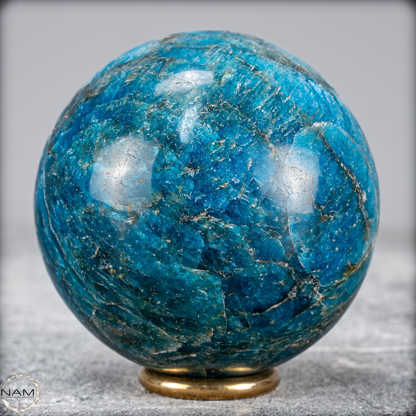 Natürliche Blaue Apatit-Kristall Kugel -495,51g
