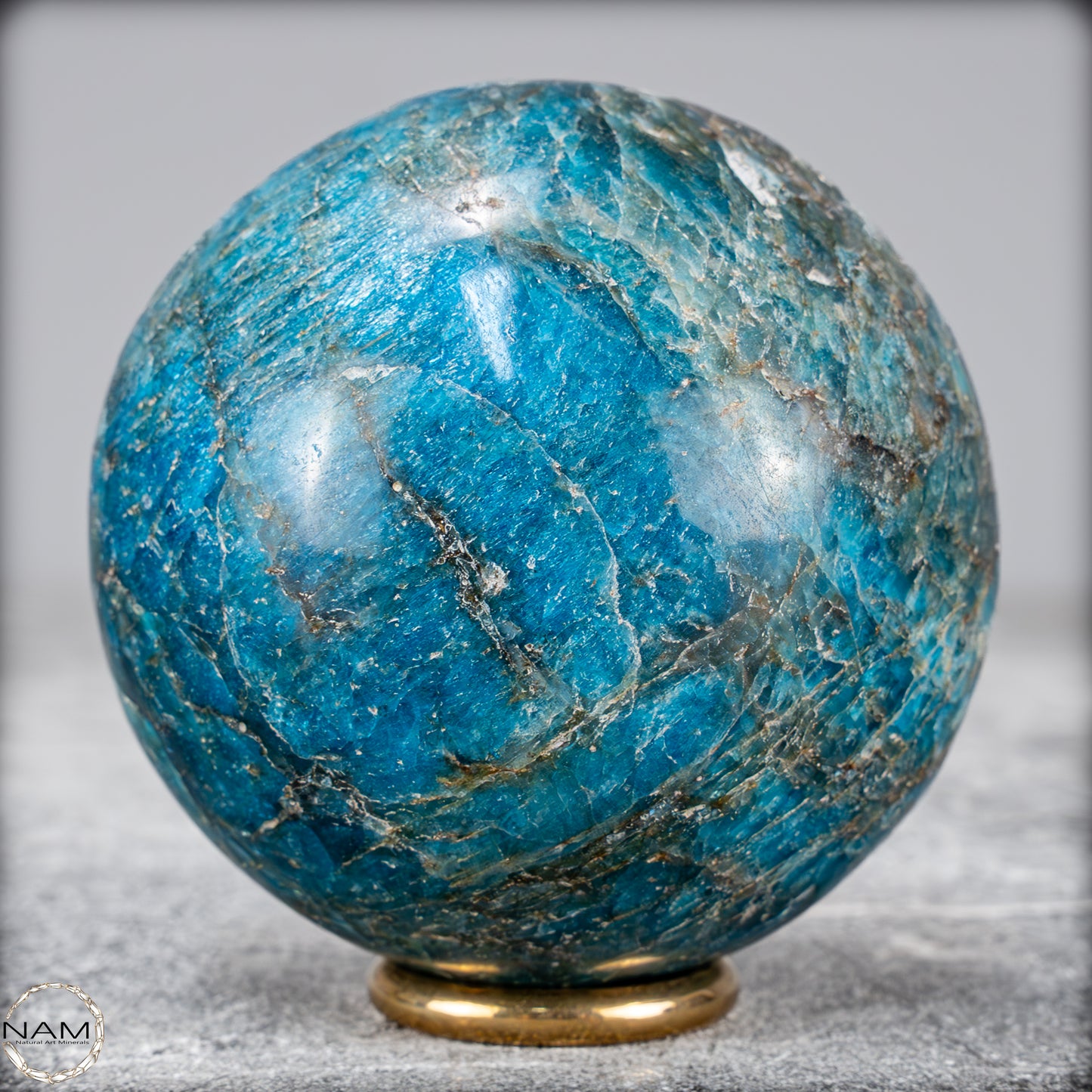 Natürliche Blaue Apatit-Kristall Kugel -495,51g