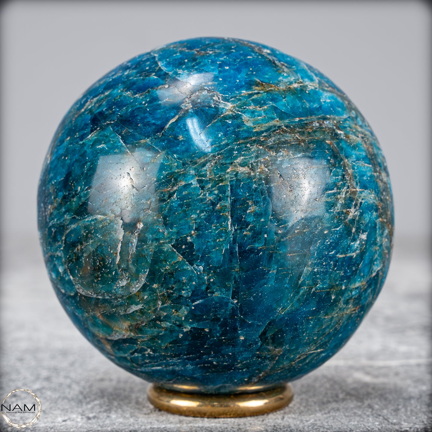 Natürliche Blaue Apatit-Kristall Kugel -495,51g