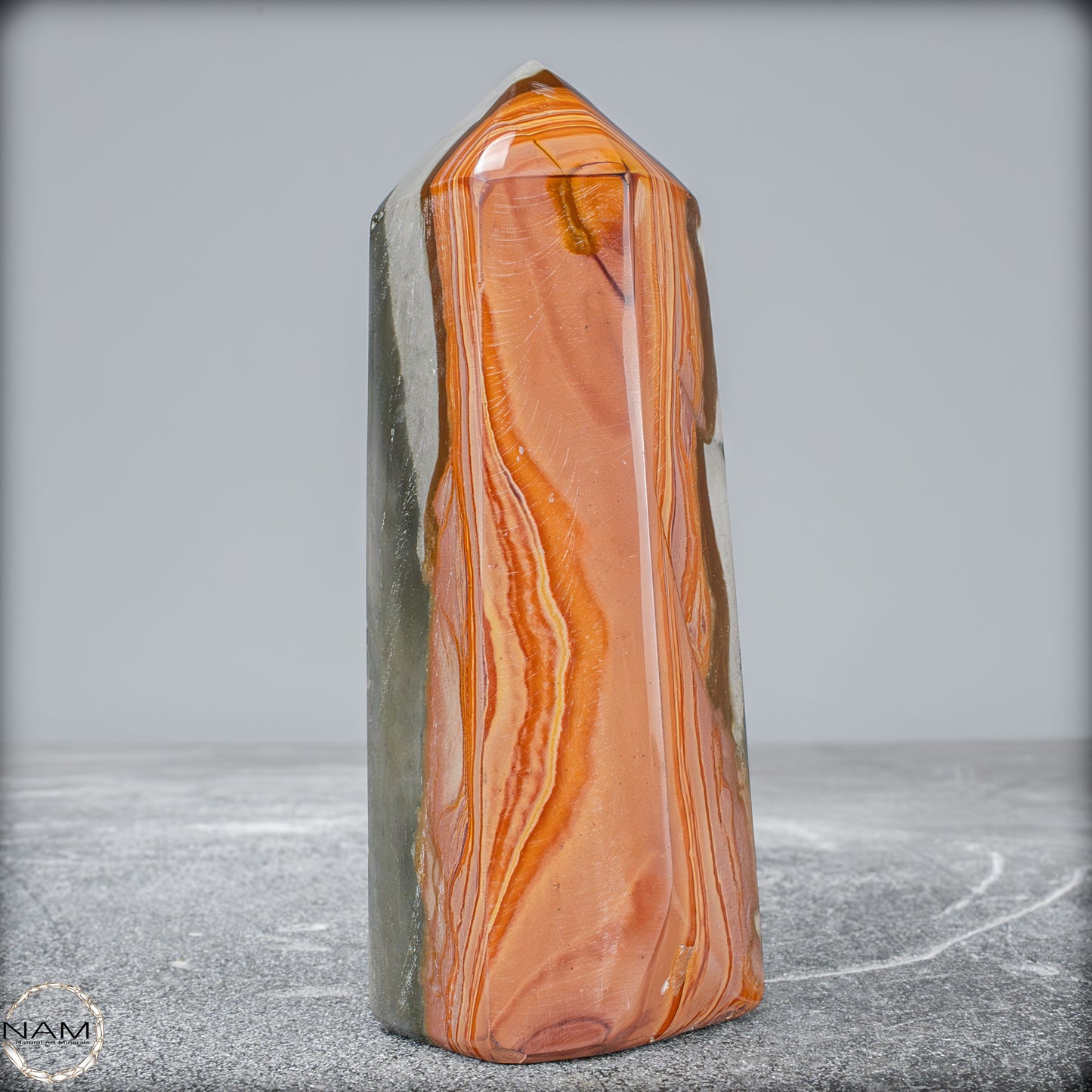 Natürlicher Polychromer Jaspis Obelisk - 445,16g