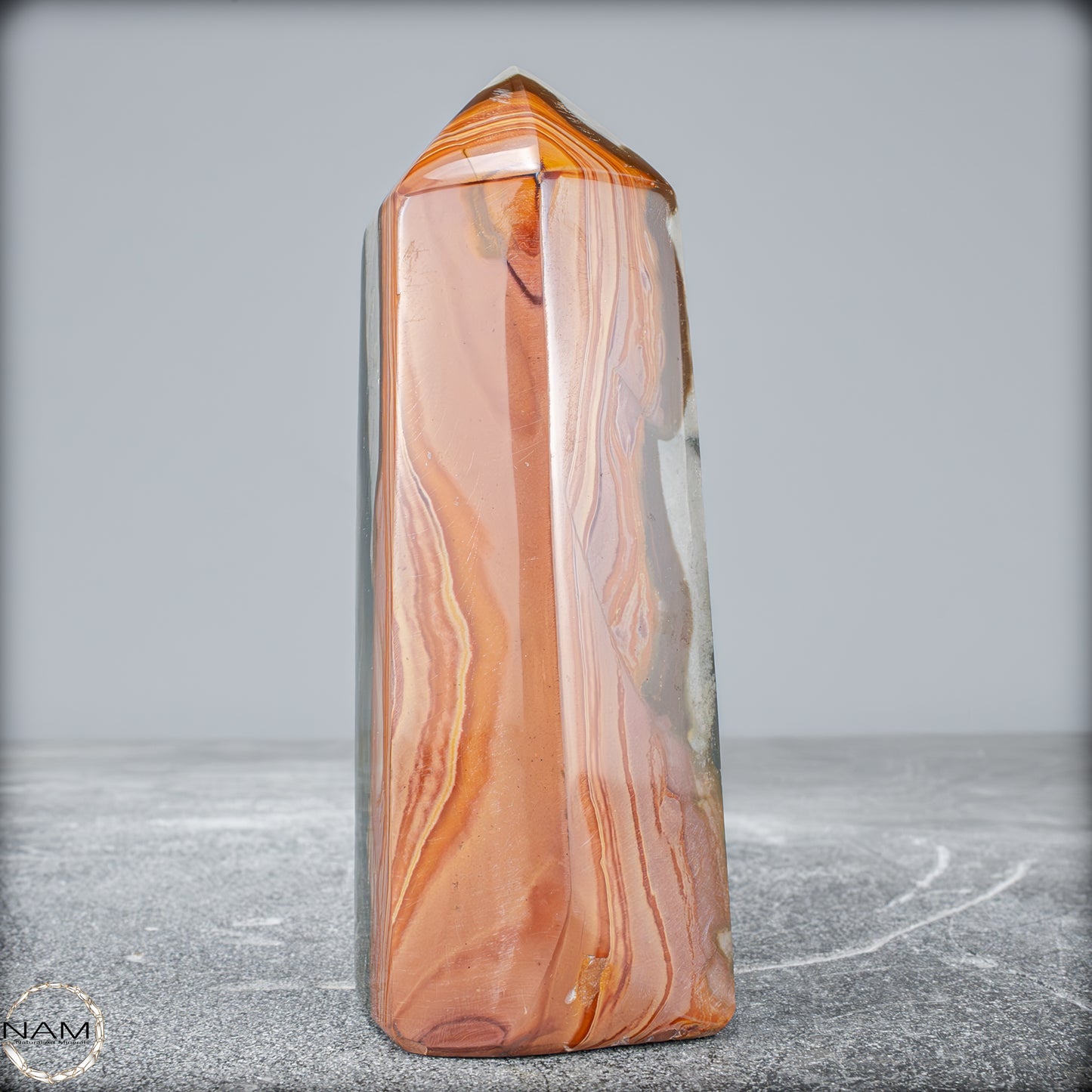 Natürlicher Polychromer Jaspis Obelisk - 445,16g