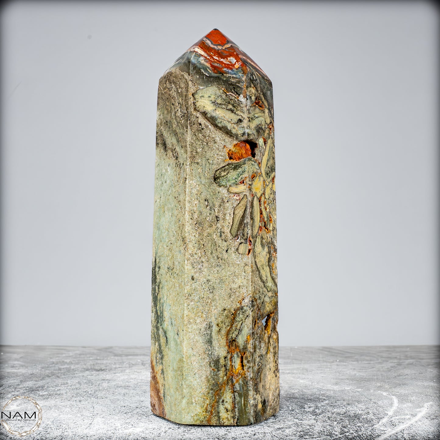 Natürlicher Achat-Kristall Obelisk aus Indonesien, selten - 1050,61g