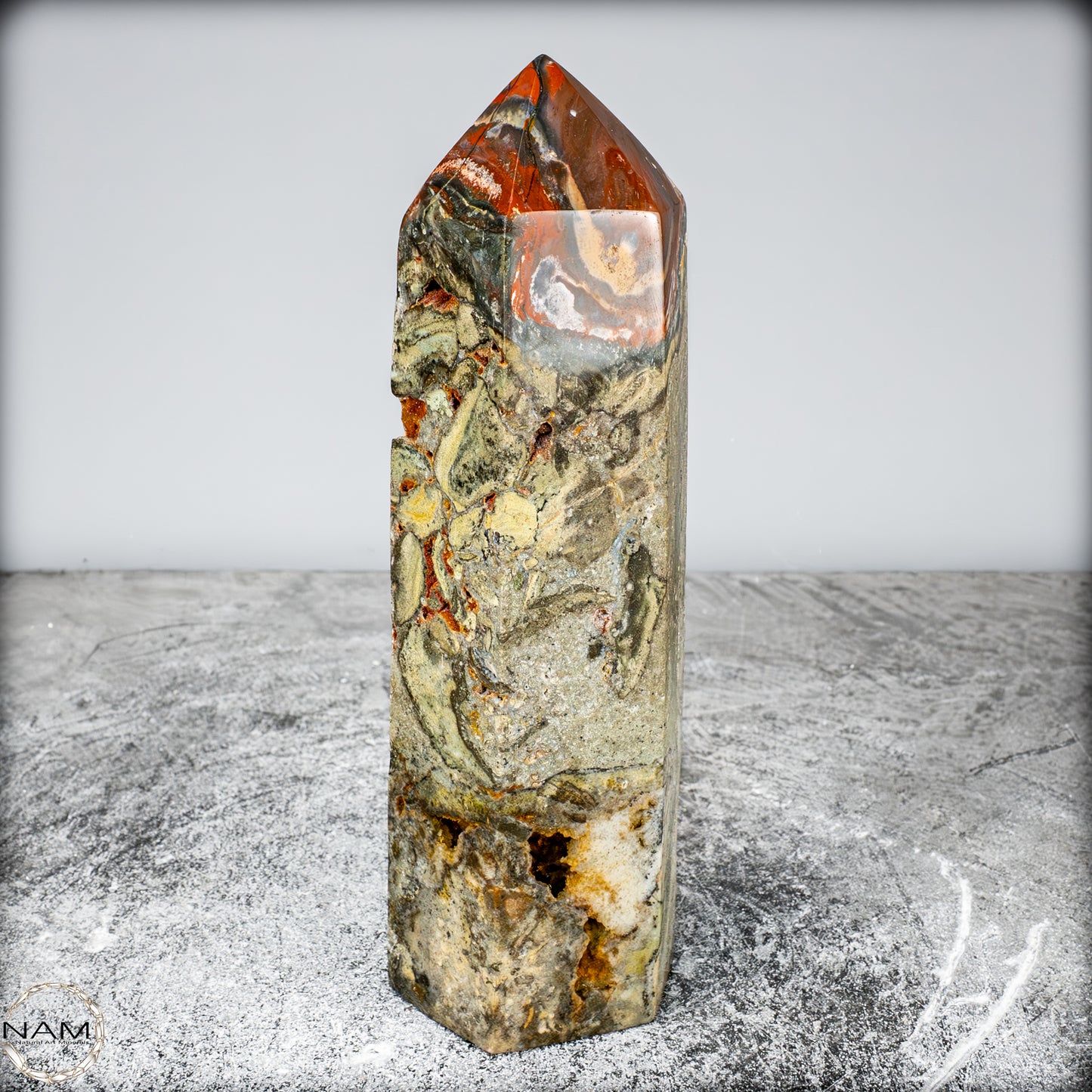 Natürlicher Achat-Kristall Obelisk aus Indonesien, selten - 1050,61g