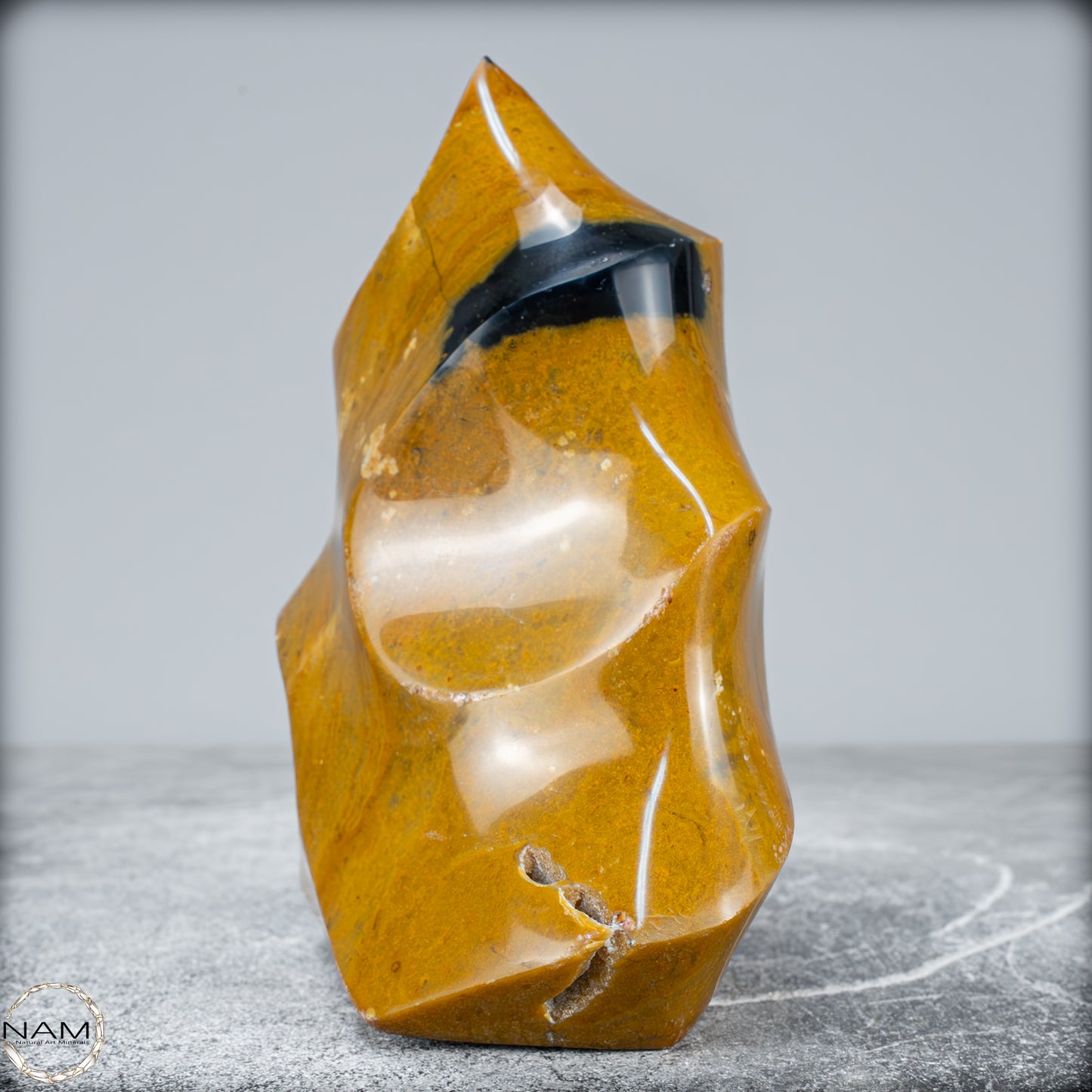 Natürliche Jaspis-Chalcedon Kristallflamme - 1081,34g