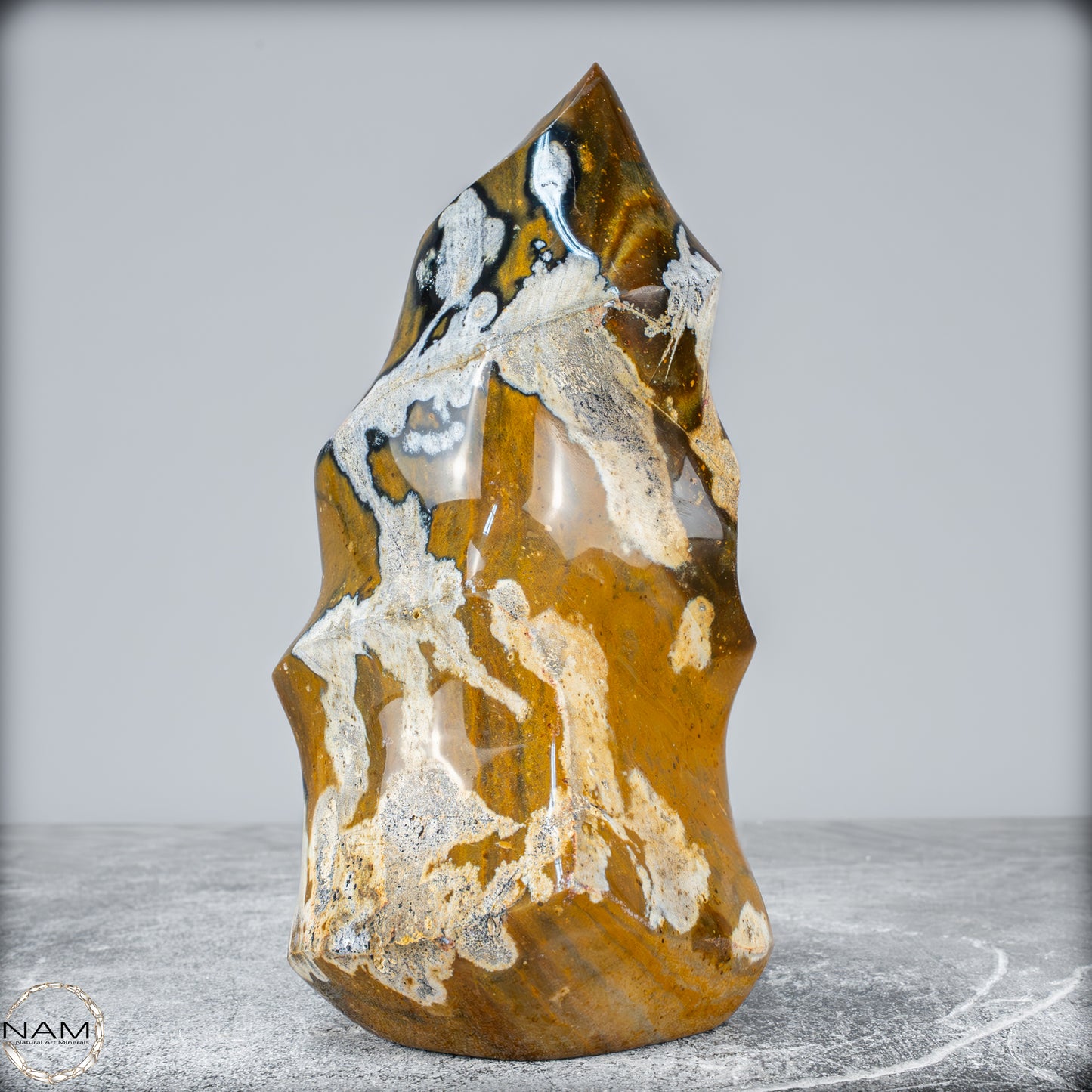 Natürliche Jaspis-Chalcedon Kristallflamme - 1354,66g