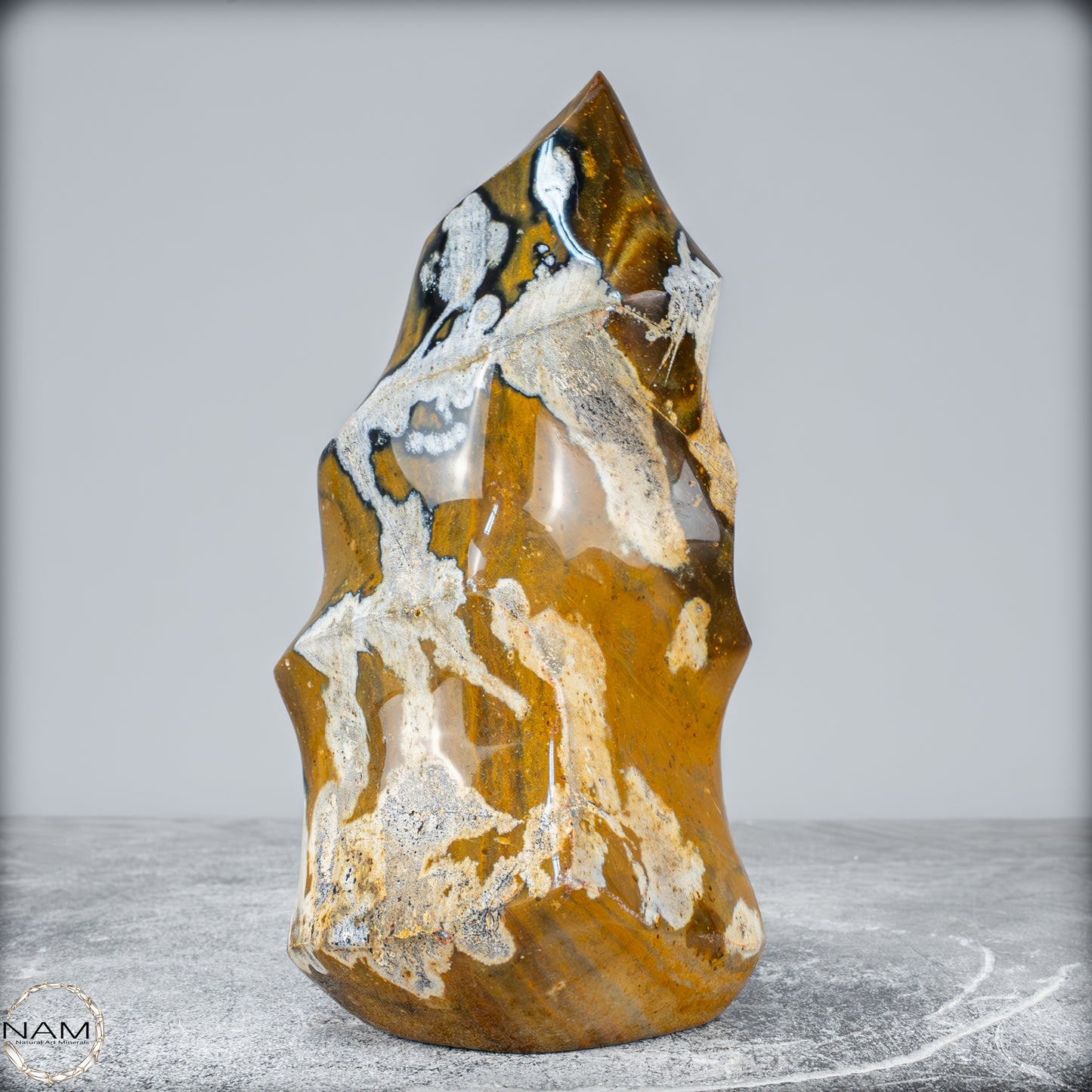 Natürliche Jaspis-Chalcedon Kristallflamme - 1354,66g