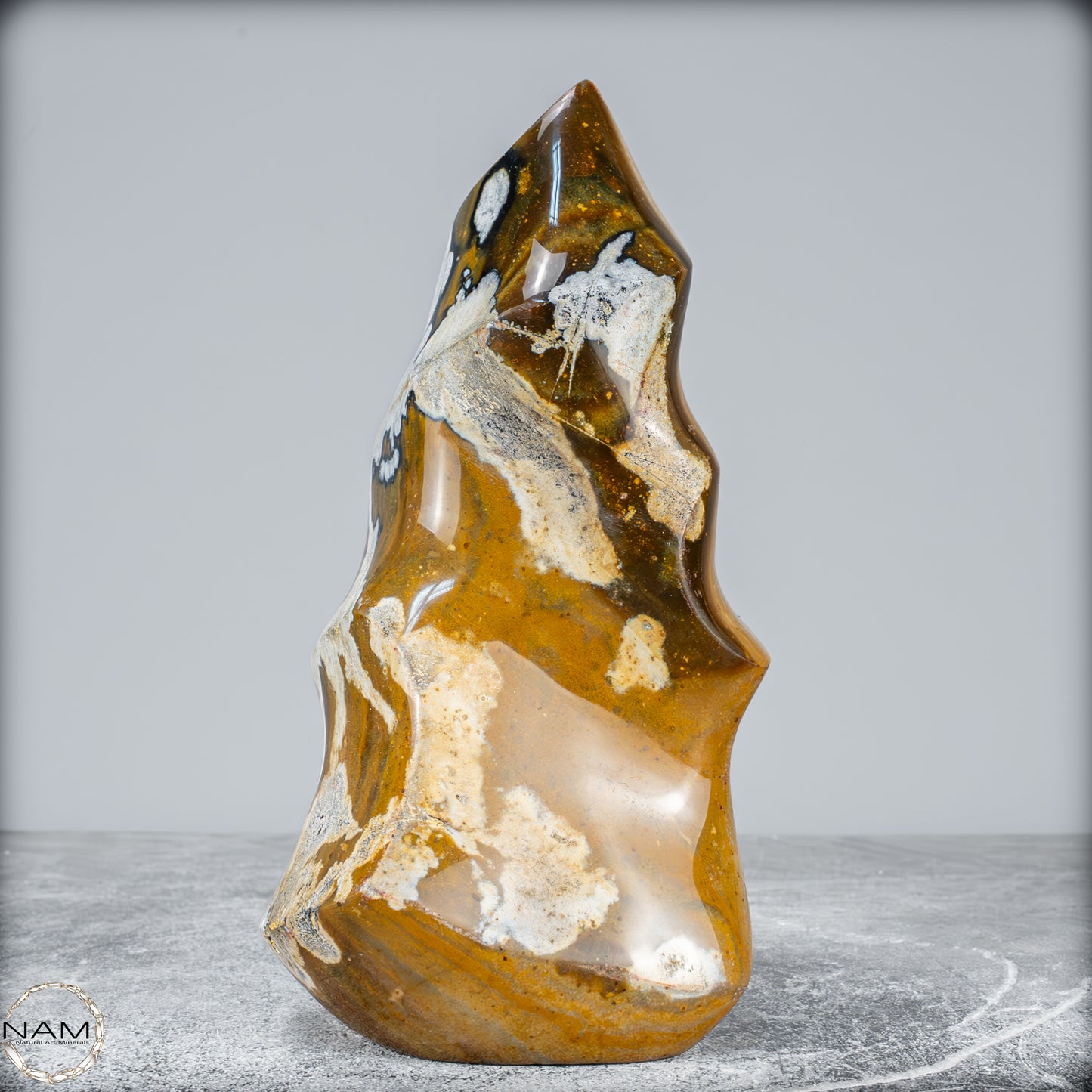 Natürliche Jaspis-Chalcedon Kristallflamme - 1354,66g