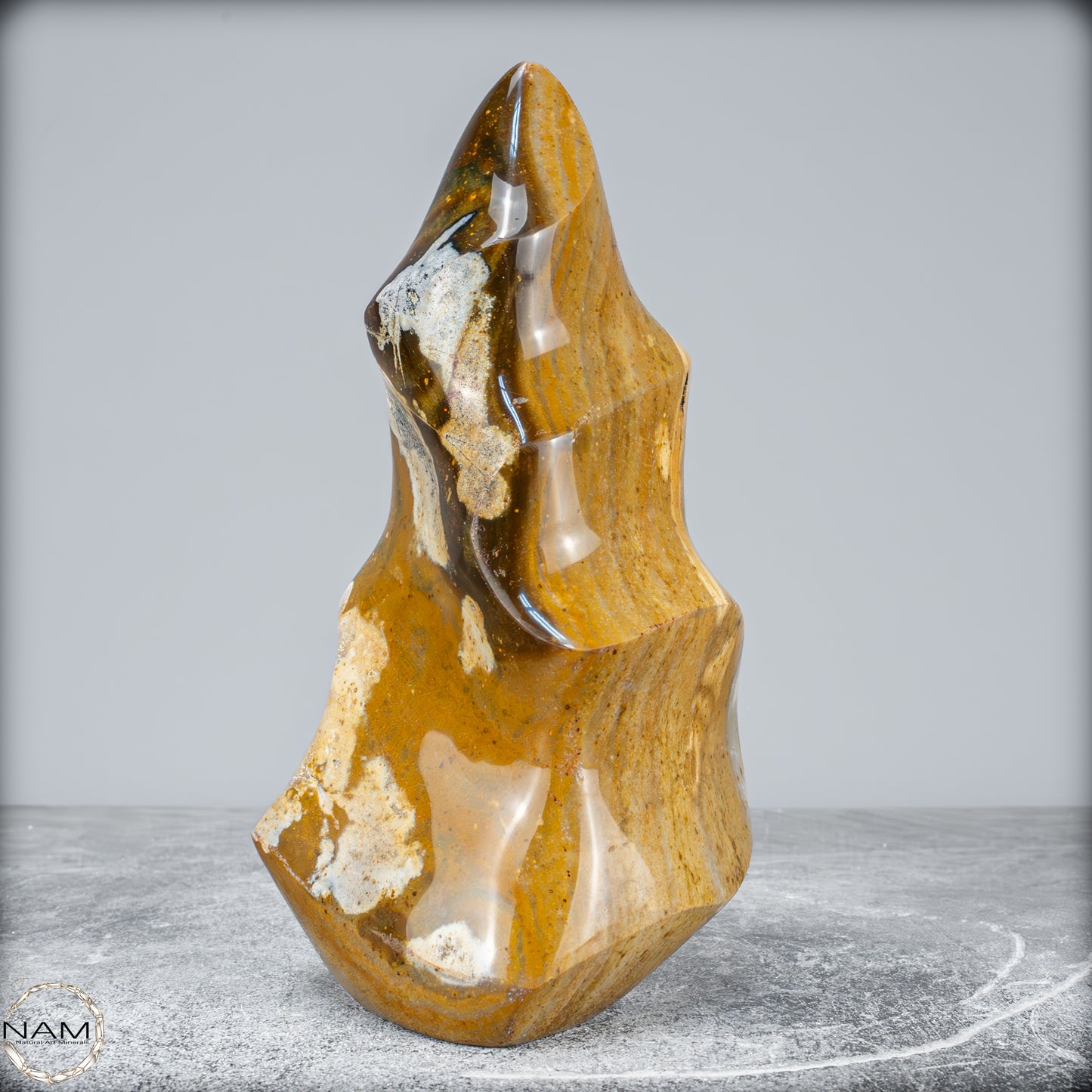 Natürliche Jaspis-Chalcedon Kristallflamme - 1354,66g