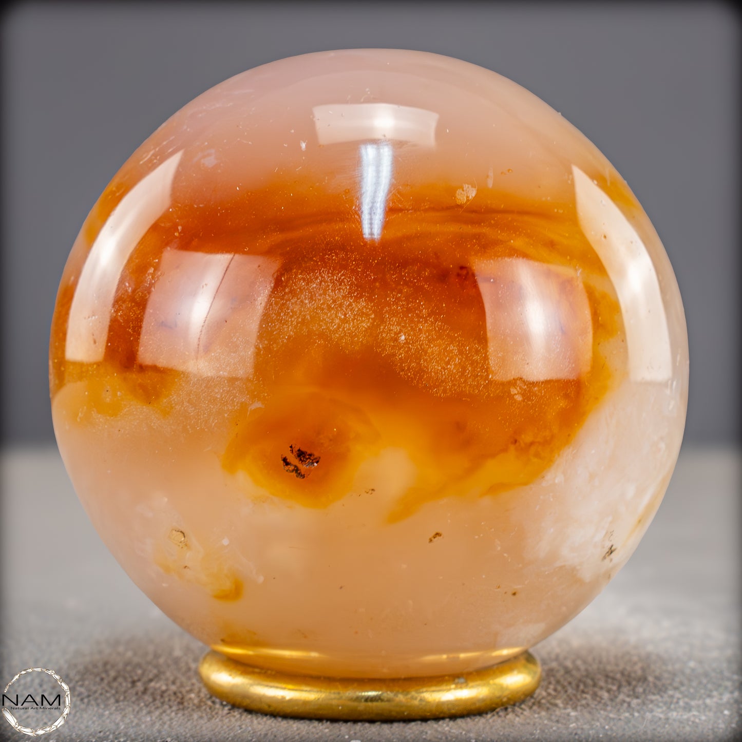 Natürliche Mehrfabige Carneol Kristall Kugel - 627,84g - 77mm