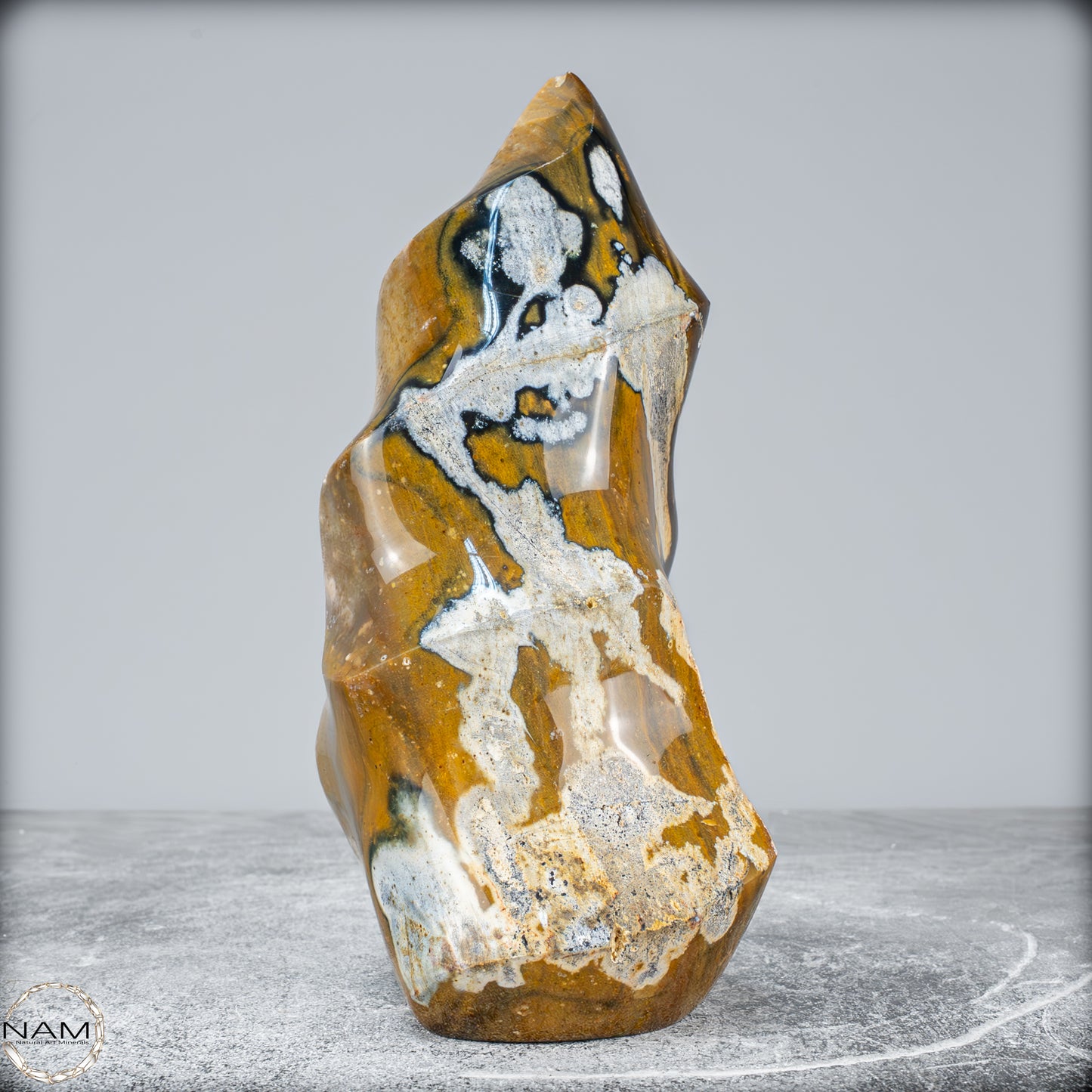 Natürliche Jaspis-Chalcedon Kristallflamme - 1354,66g