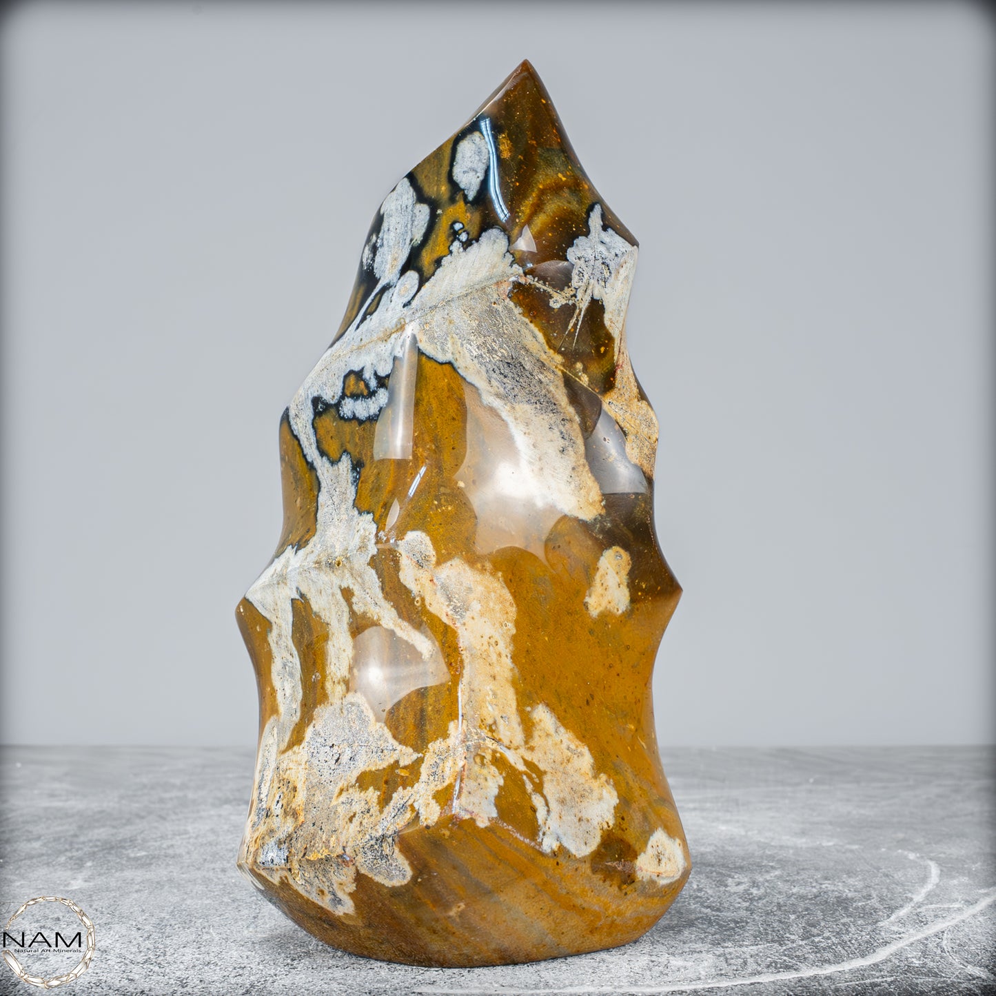 Natürliche Jaspis-Chalcedon Kristallflamme - 1354,66g