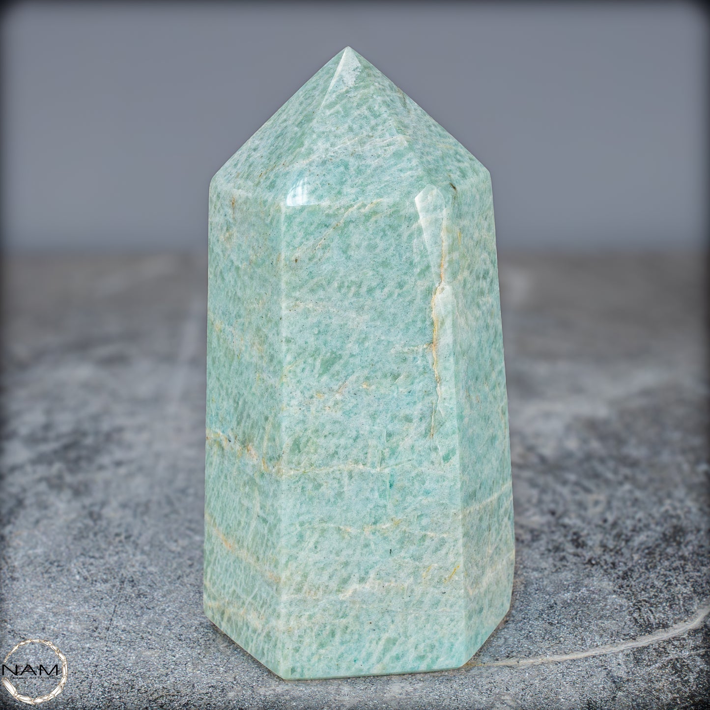 Natürlicher Funkelnder Amazonit Kristall-Obelisk - 962,95g