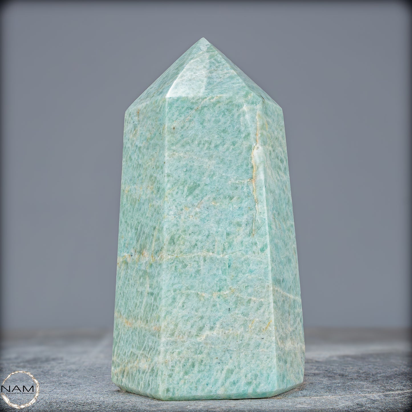 Natürlicher Funkelnder Amazonit Kristall-Obelisk - 962,95g