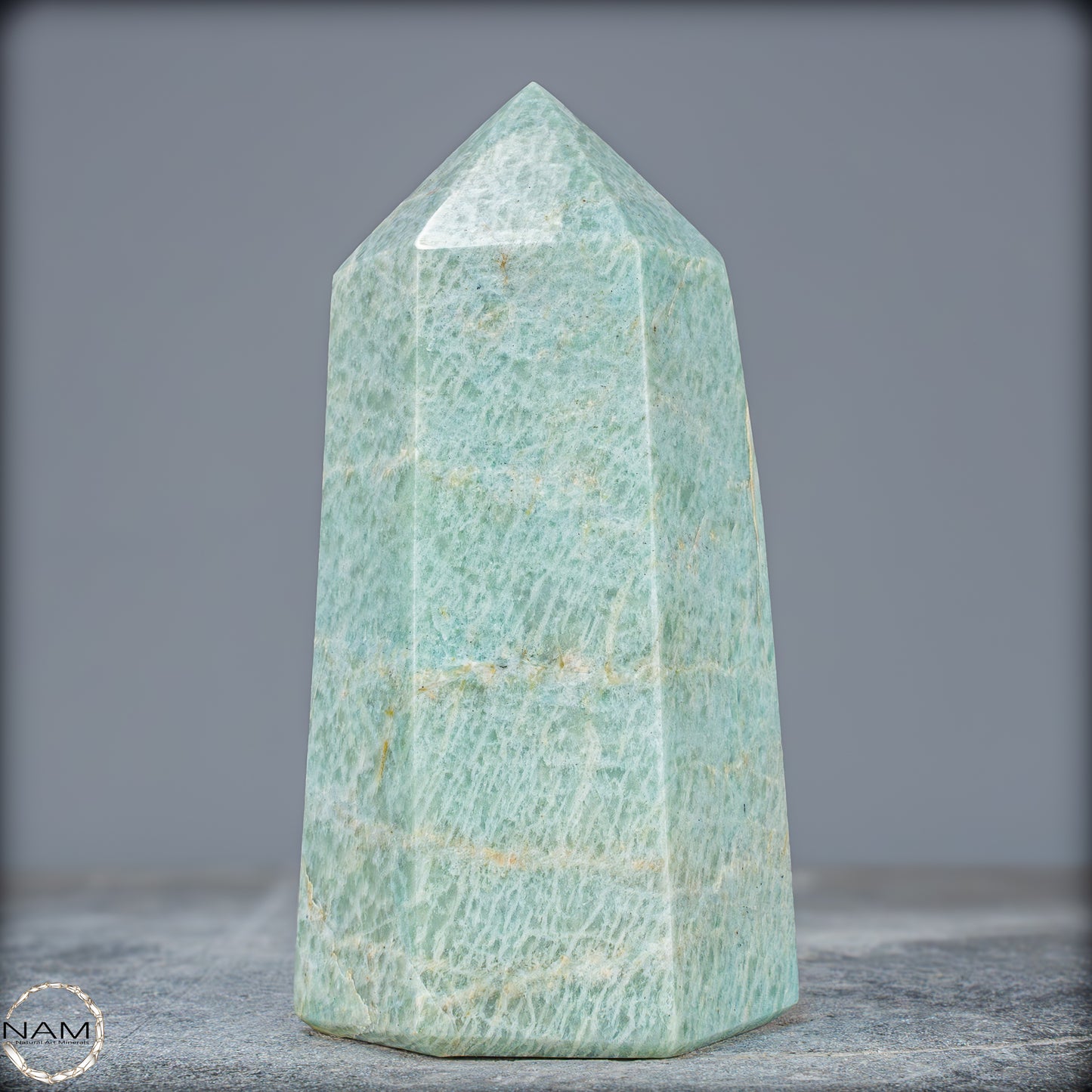 Natürlicher Funkelnder Amazonit Kristall-Obelisk - 962,95g