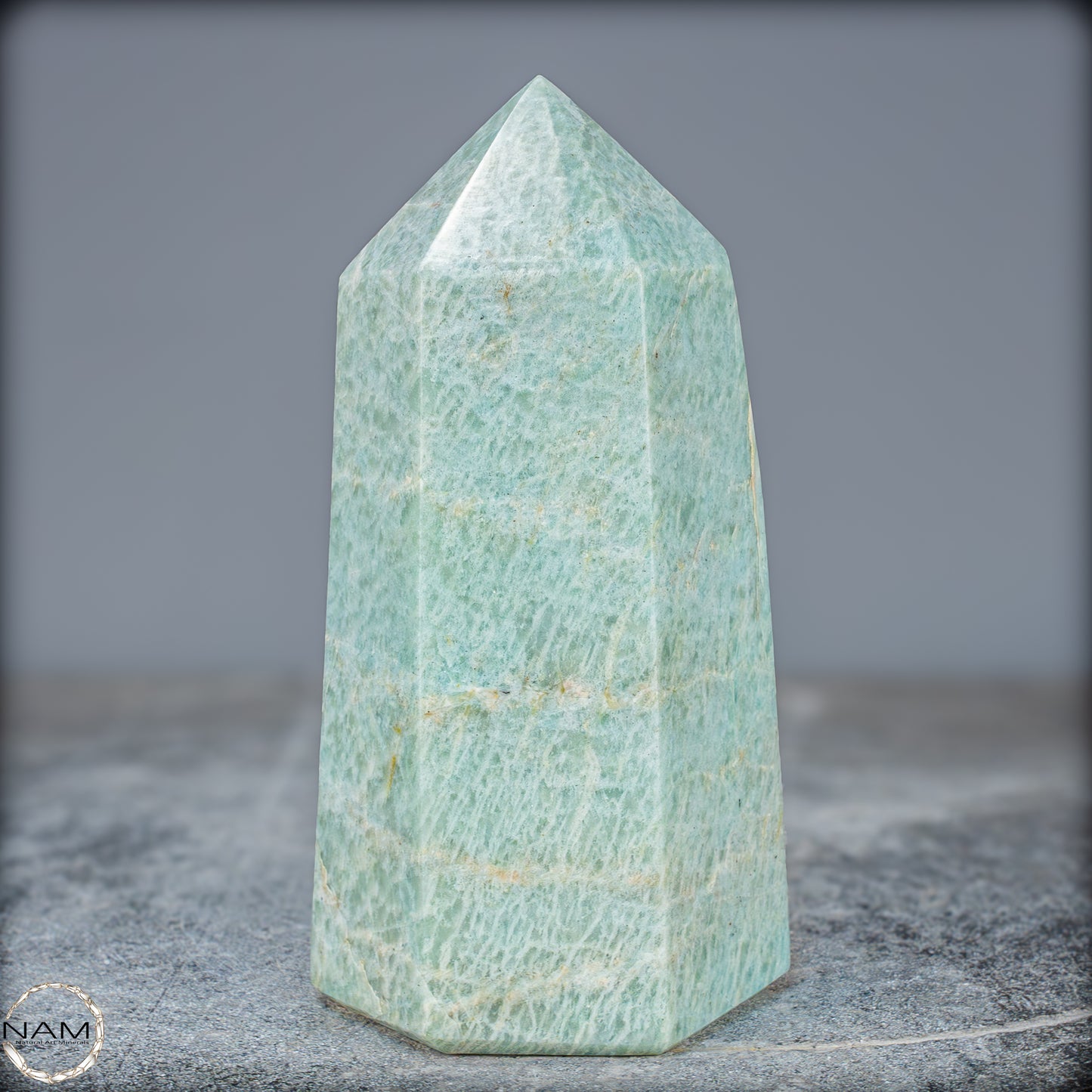 Natürlicher Funkelnder Amazonit Kristall-Obelisk - 962,95g