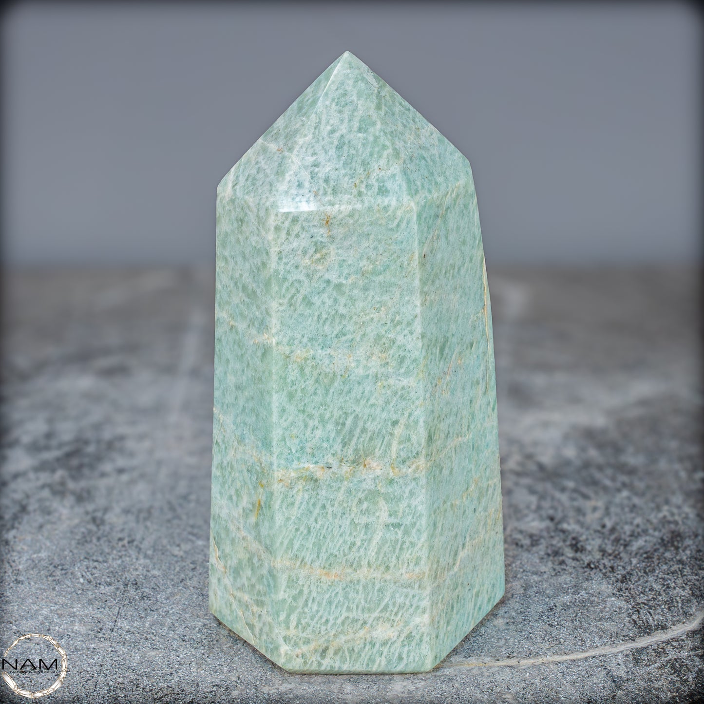 Natürlicher Funkelnder Amazonit Kristall-Obelisk - 962,95g