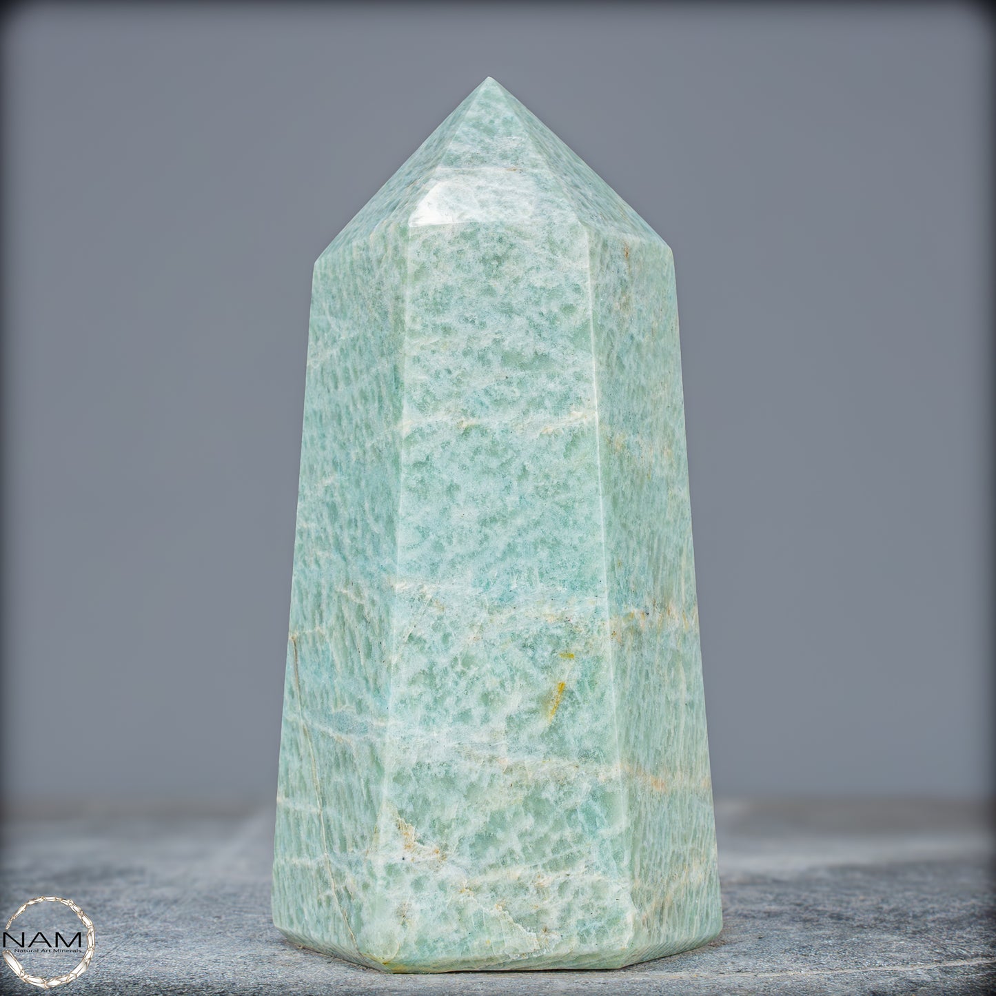 Natürlicher Funkelnder Amazonit Kristall-Obelisk - 962,95g